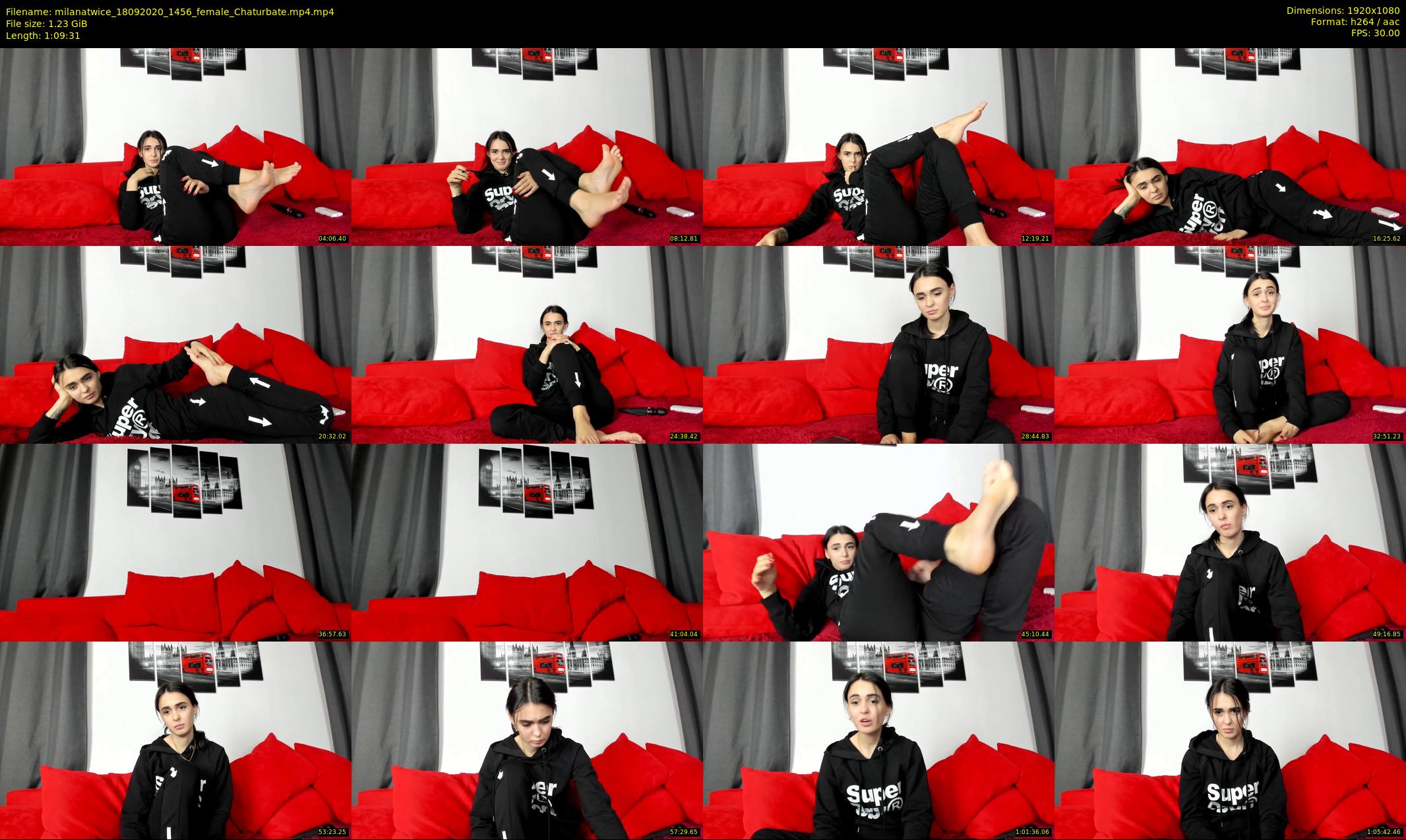 milanatwice — 70 minute Chaturbate female cam show recording, 1080p, Sep 18, 2020
