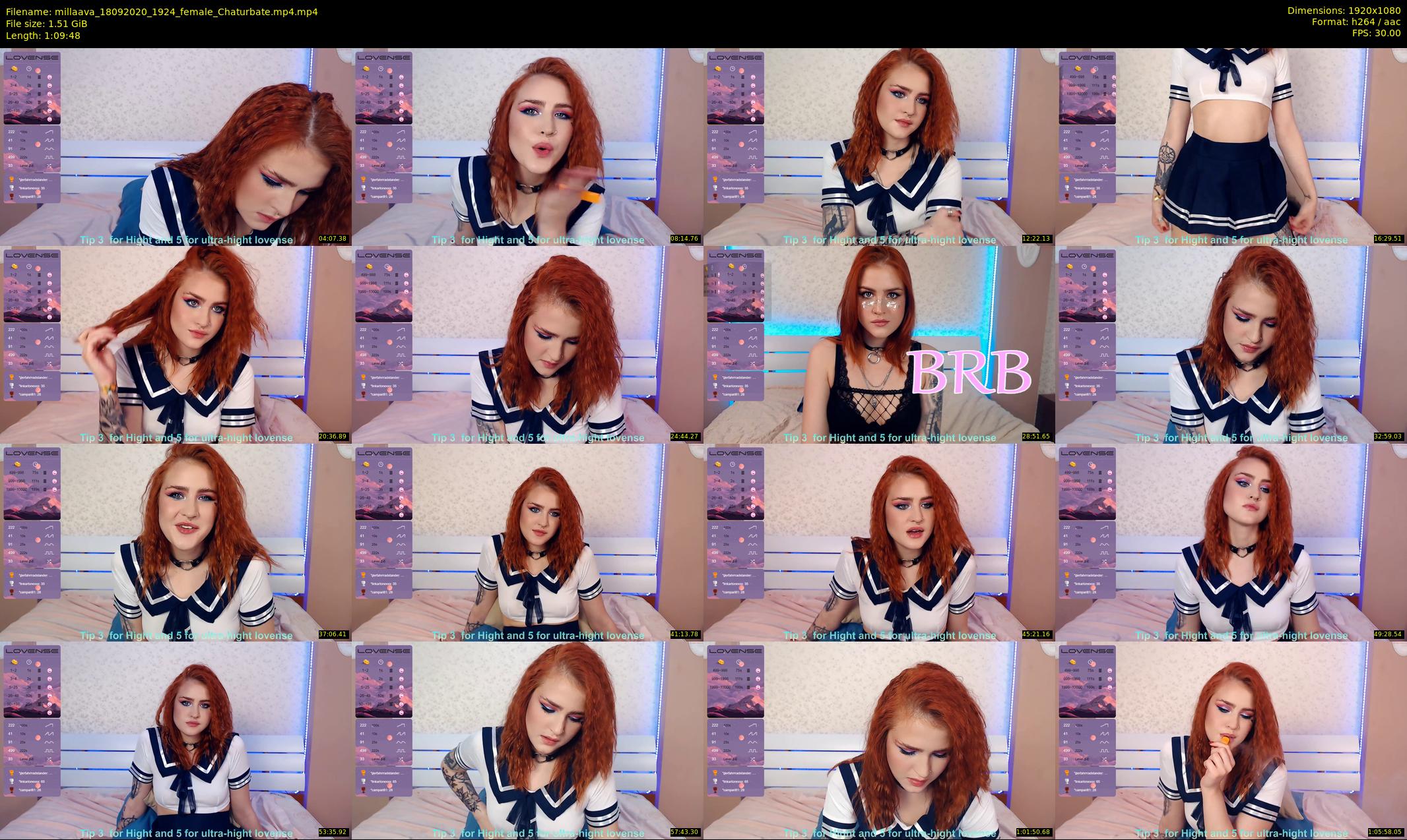 millaava — 70 minute Chaturbate female cam show recording, 1080p, Sep 18, 2020