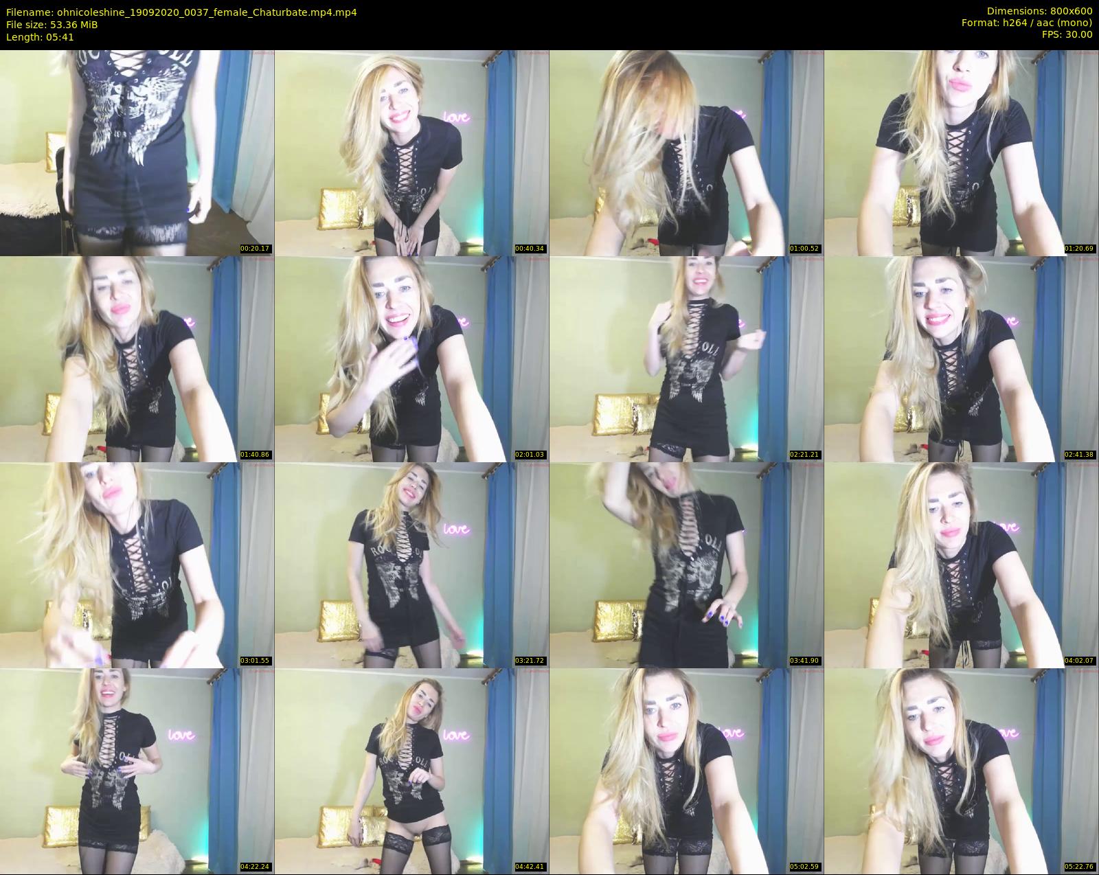 ohnicoleshine — 6 minute Chaturbate female cam show recording, 480p, Sep 19, 2020