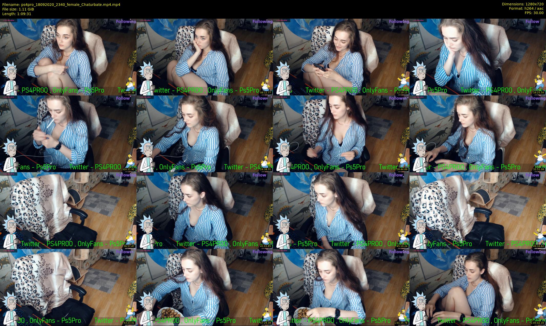 ps4pro — 70 minute Chaturbate female cam show recording, 720p, Sep 18, 2020