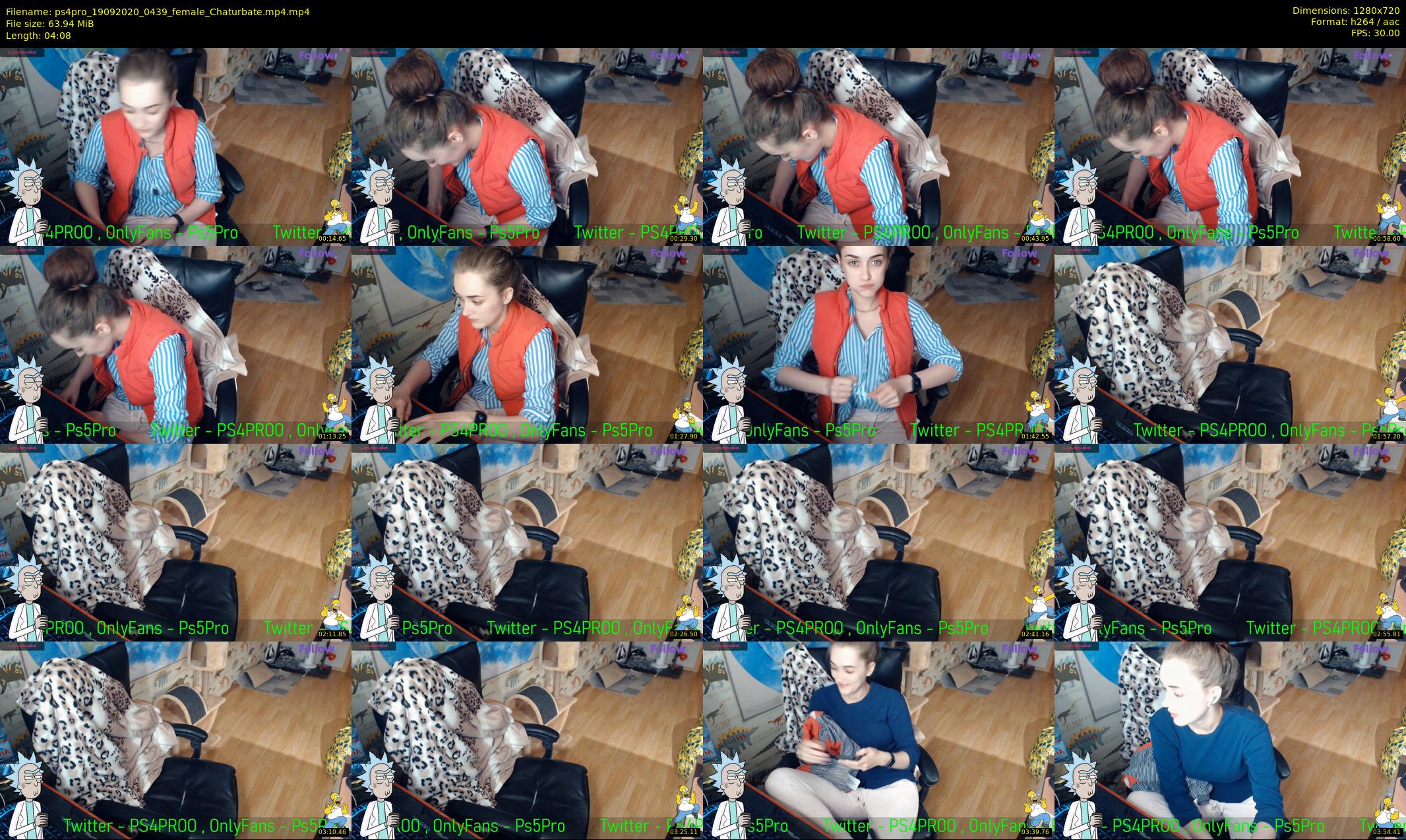 ps4pro — 5 minute Chaturbate female cam show recording, 720p, Sep 19, 2020