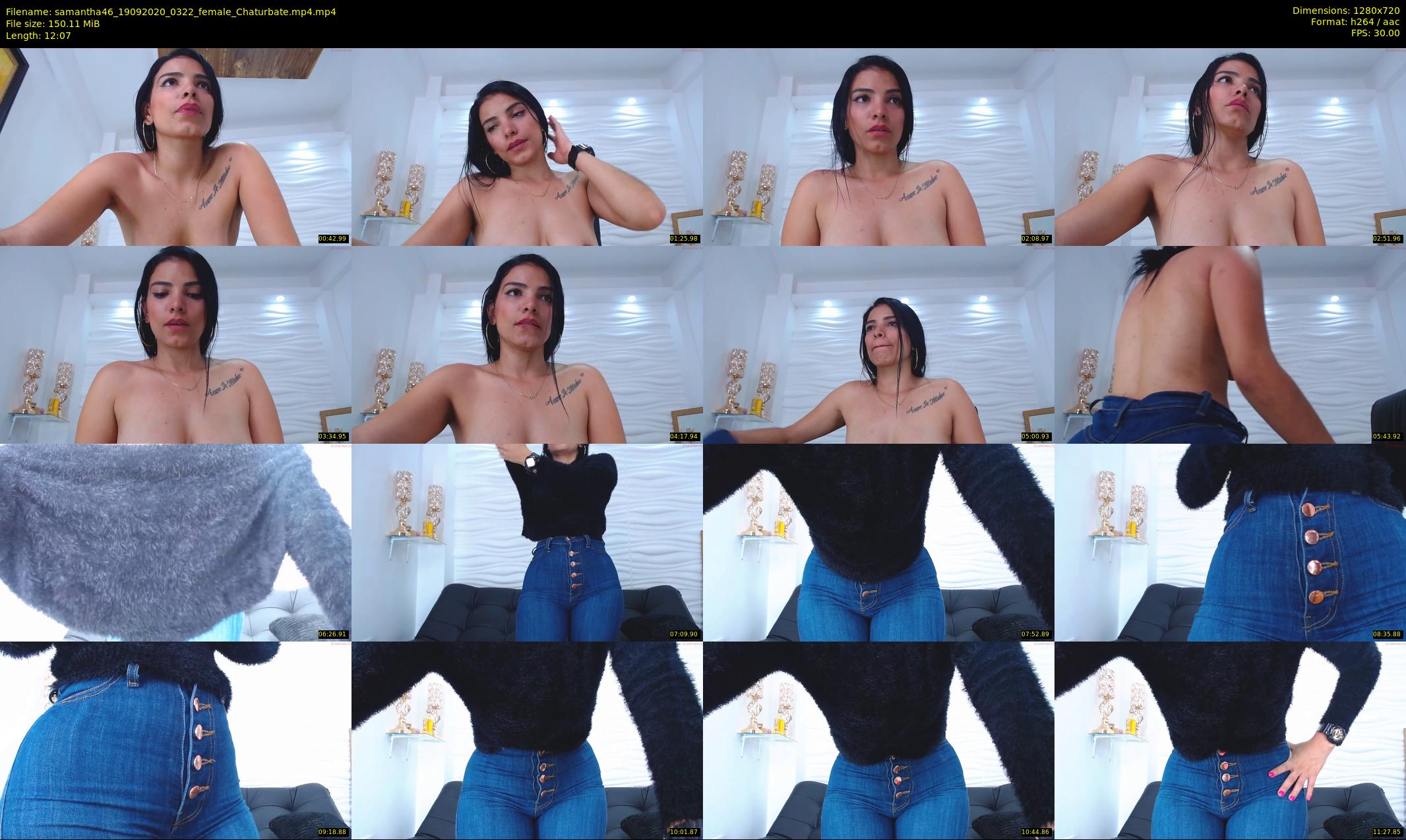 samantha46 — 13 minute Chaturbate female cam show recording, 720p, Sep 19, 2020
