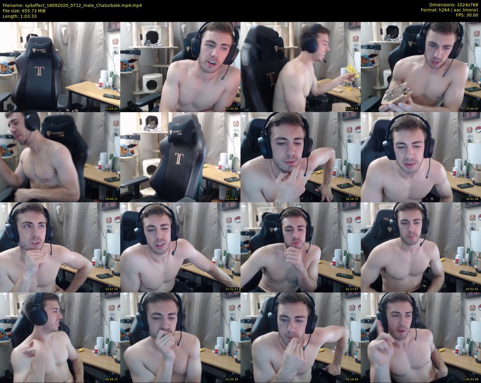 sydaffect — 64 minute Chaturbate male cam show recording, 720p, Sep 18, 2020