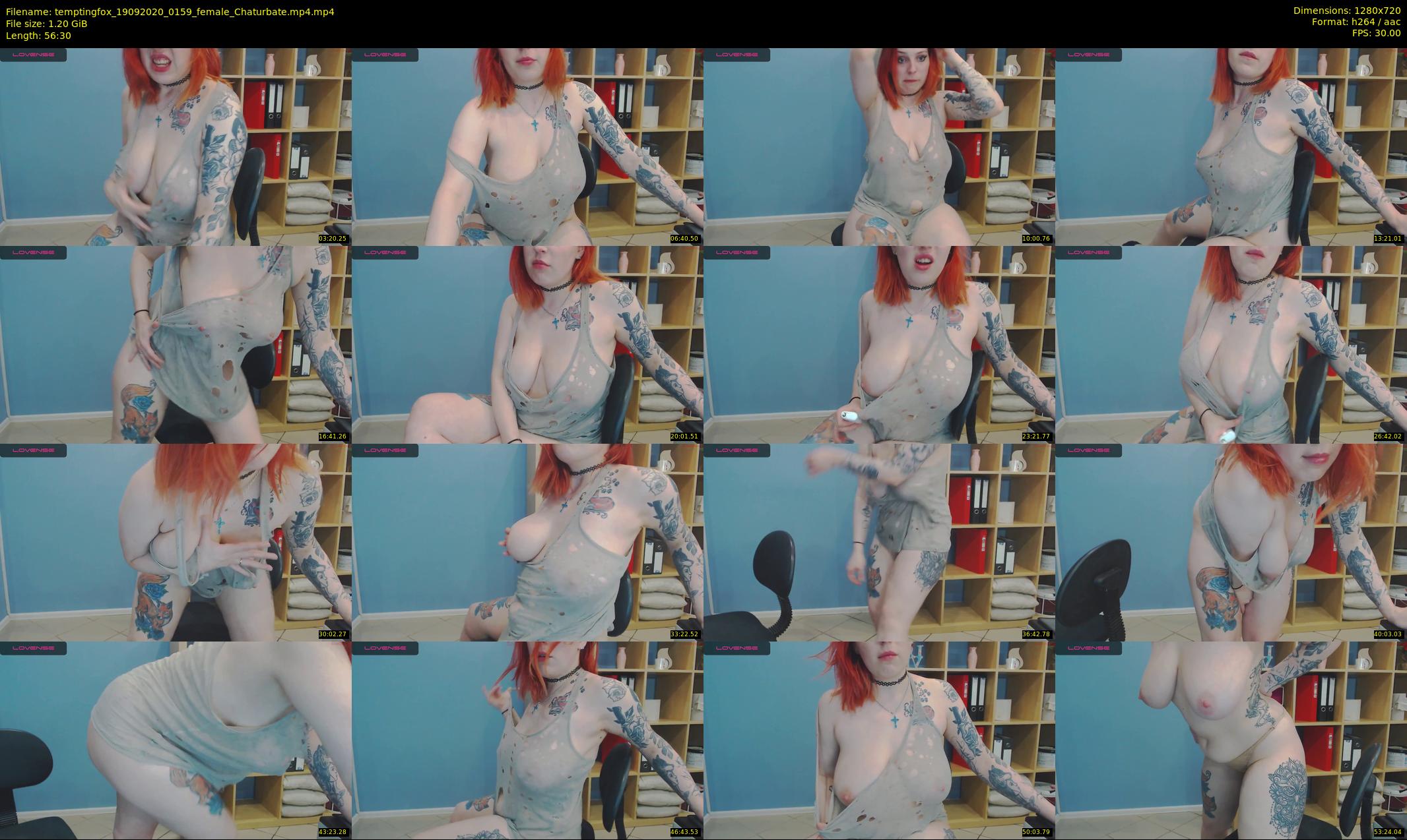 temptingfox — 57 minute Chaturbate female cam show recording, 720p, Sep 19, 2020