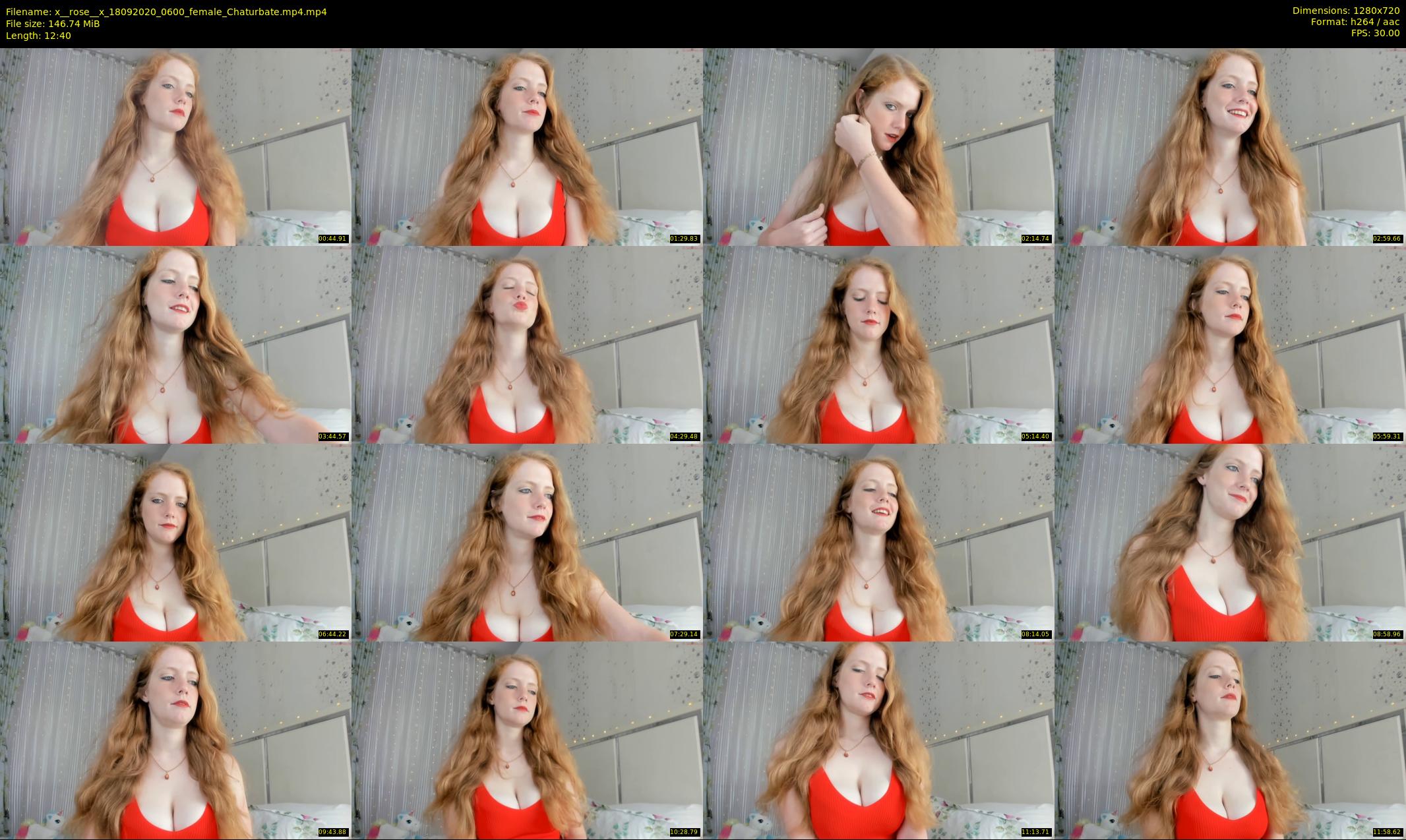 x__rose__x — 13 minute Chaturbate female cam show recording, 720p, Sep 18, 2020