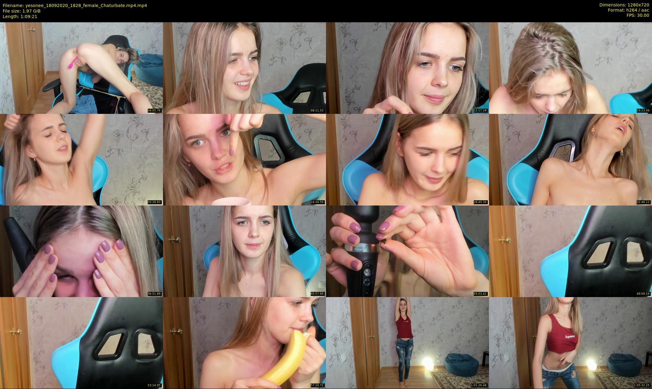 yesonee — 70 minute Chaturbate female cam show recording, 720p, Sep 18, 2020