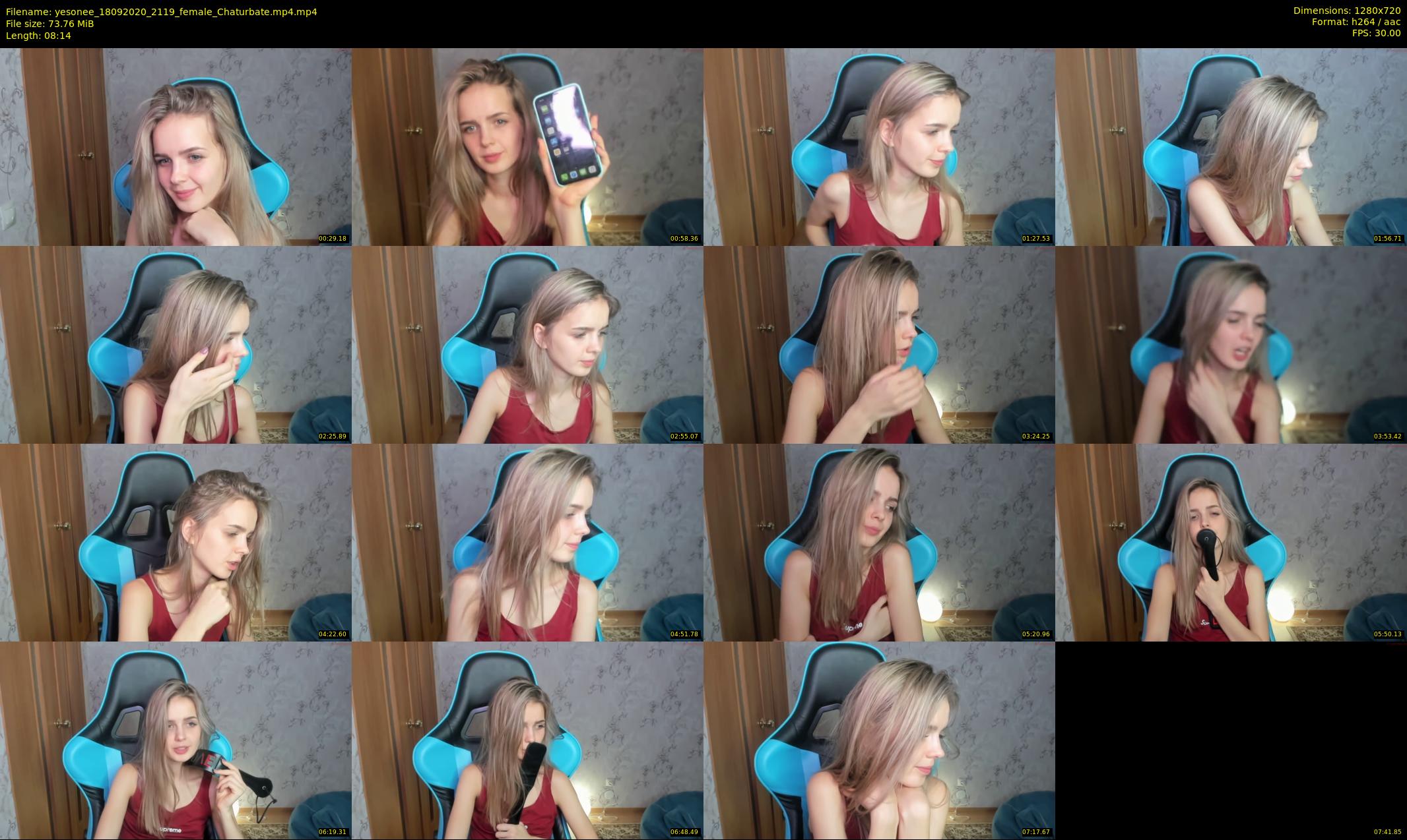 yesonee — 9 minute Chaturbate female cam show recording, 720p, Sep 18, 2020