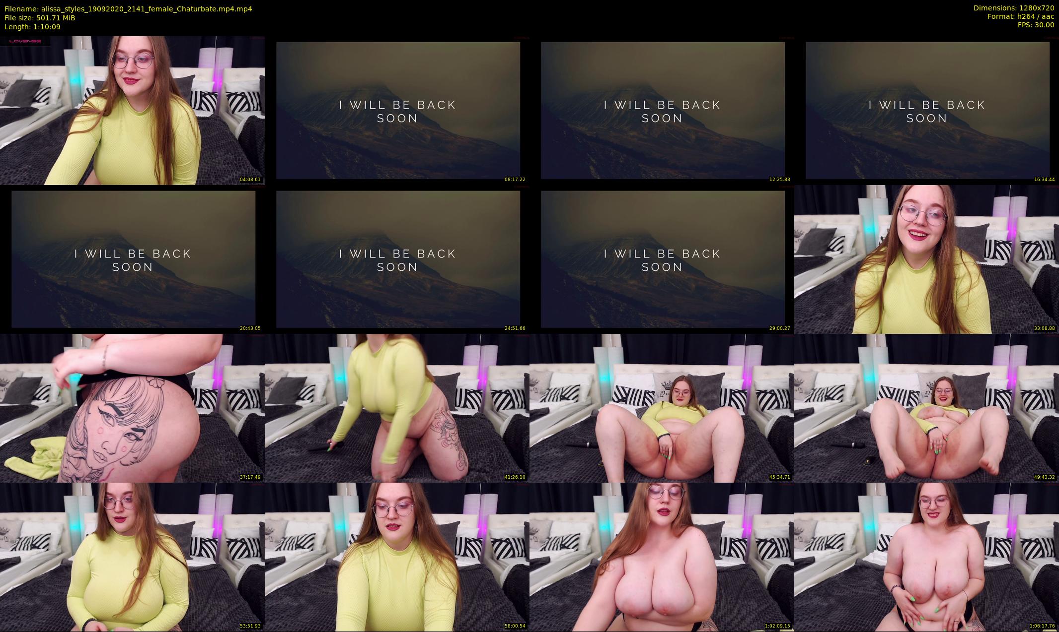 alissa_styles — 71 minute Chaturbate female cam show recording, 720p, Sep 19, 2020