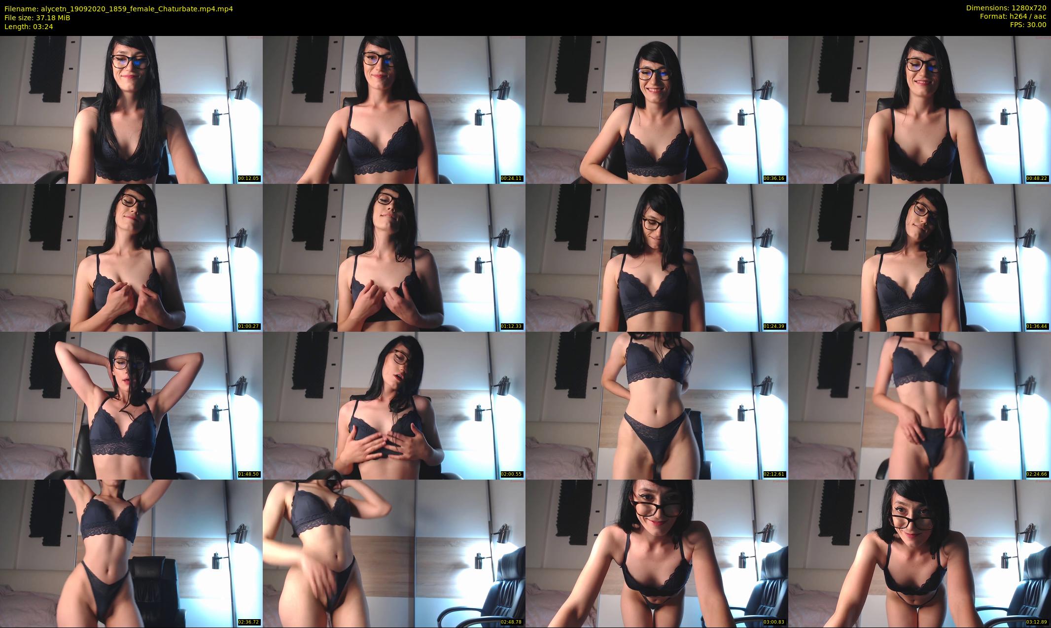 alycetn — 4 minute Chaturbate female cam show recording, 720p, Sep 19, 2020