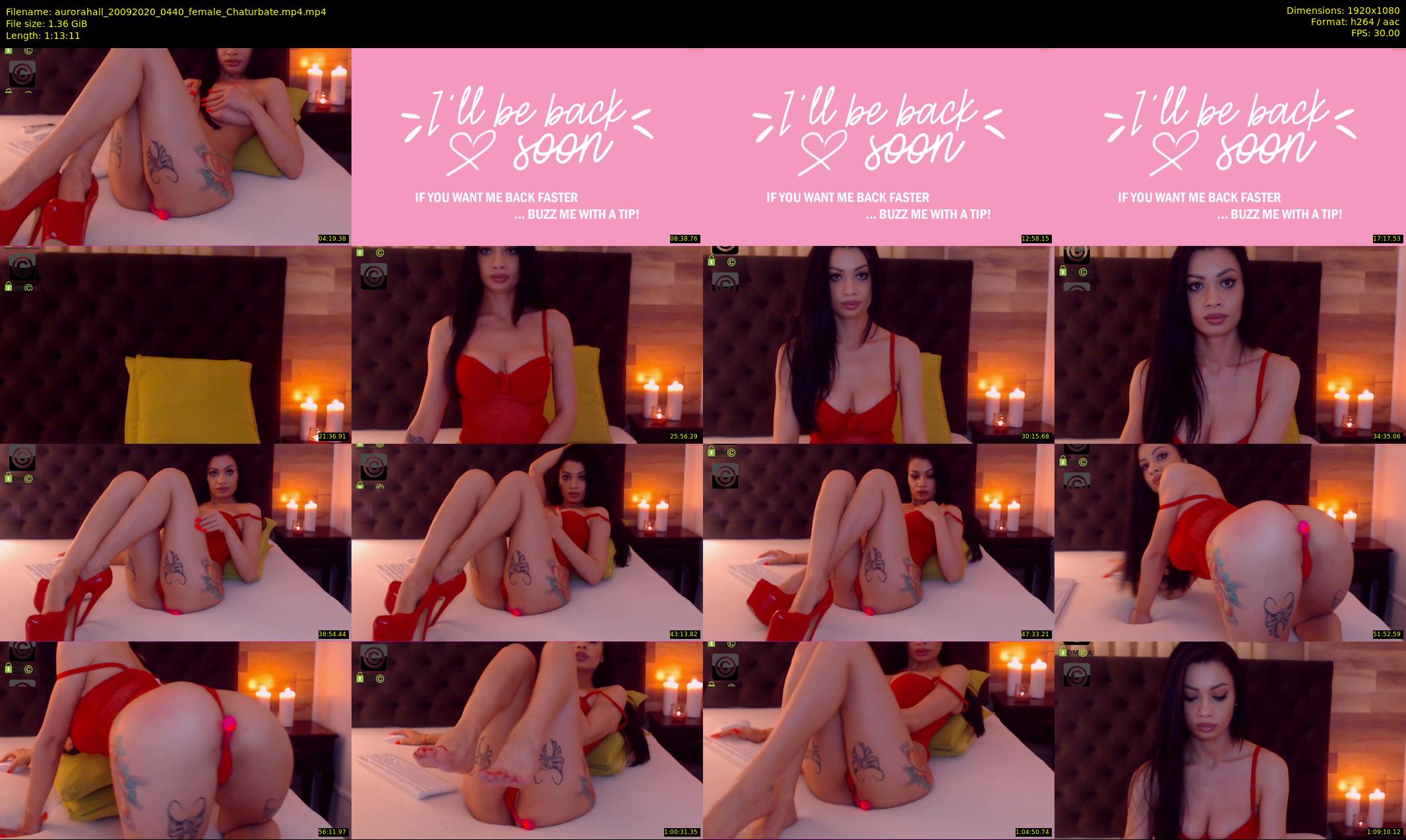 aurorahall — 74 minute Chaturbate female cam show recording, 1080p, Sep 20, 2020