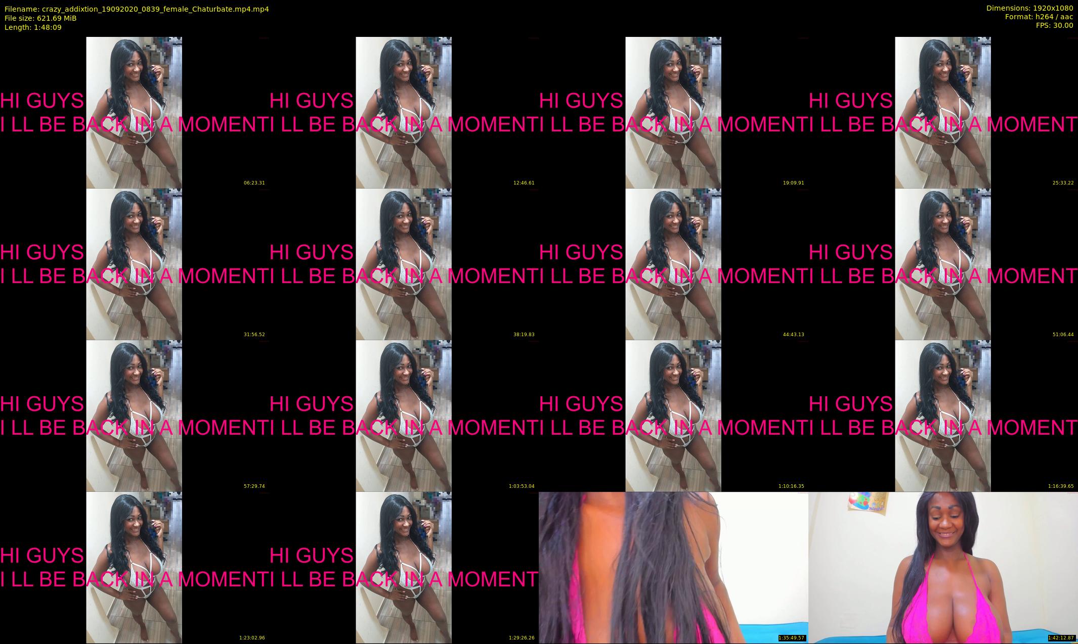 crazy_addixtion — 109 minute Chaturbate female cam show recording, 1080p, Sep 19, 2020