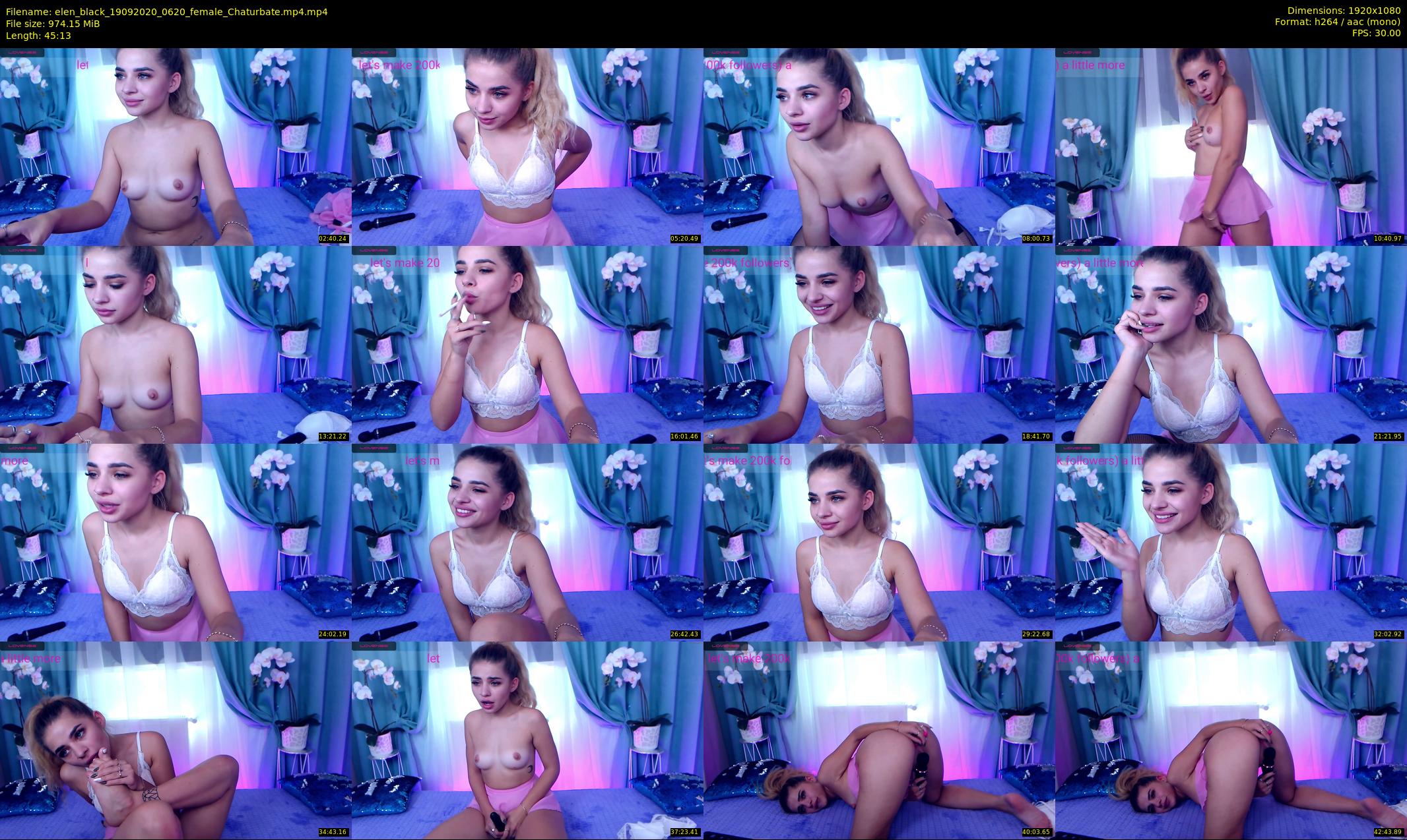 elen_black — 46 minute Chaturbate female cam show recording, 1080p, Sep 19, 2020