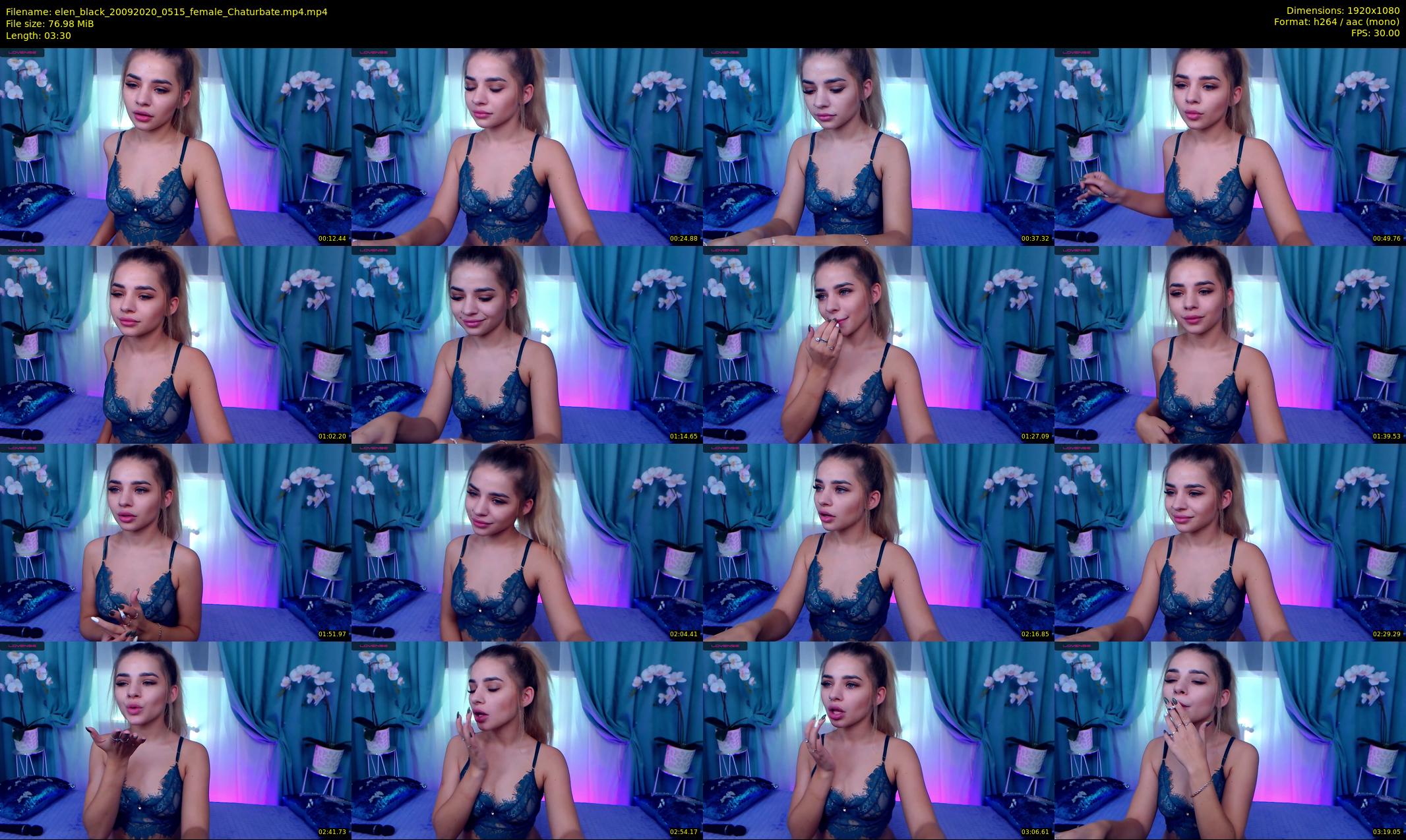 elen_black — 4 minute Chaturbate female cam show recording, 1080p, Sep 20, 2020
