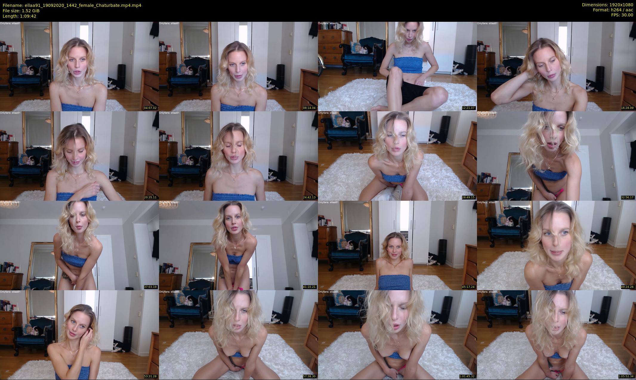 ellaa91 — 70 minute Chaturbate female cam show recording, 1080p, Sep 19, 2020