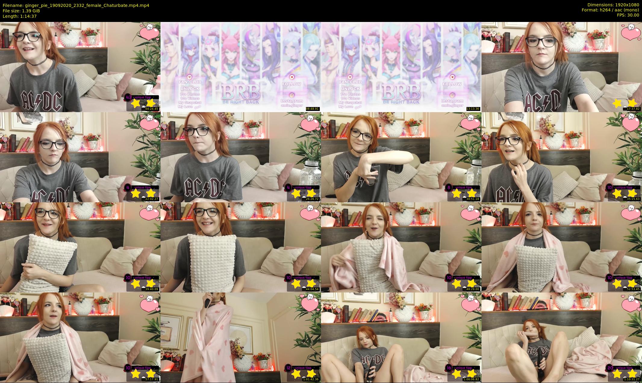 ginger_pie — 75 minute Chaturbate female cam show recording, 1080p, Sep 19, 2020