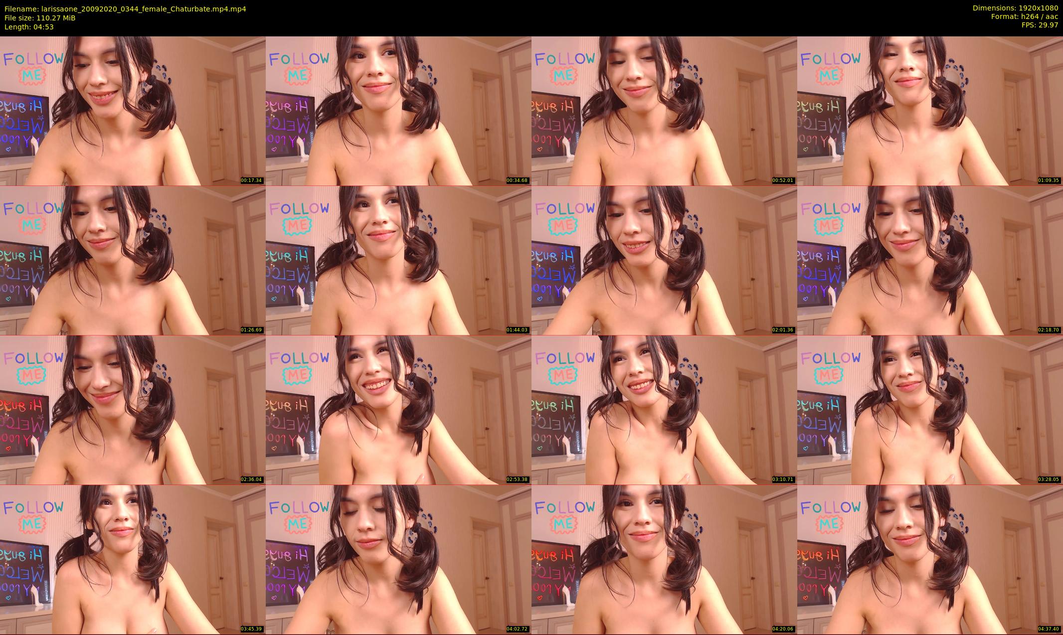 larissaone — 5 minute Chaturbate female cam show recording, 1080p, Sep 20, 2020