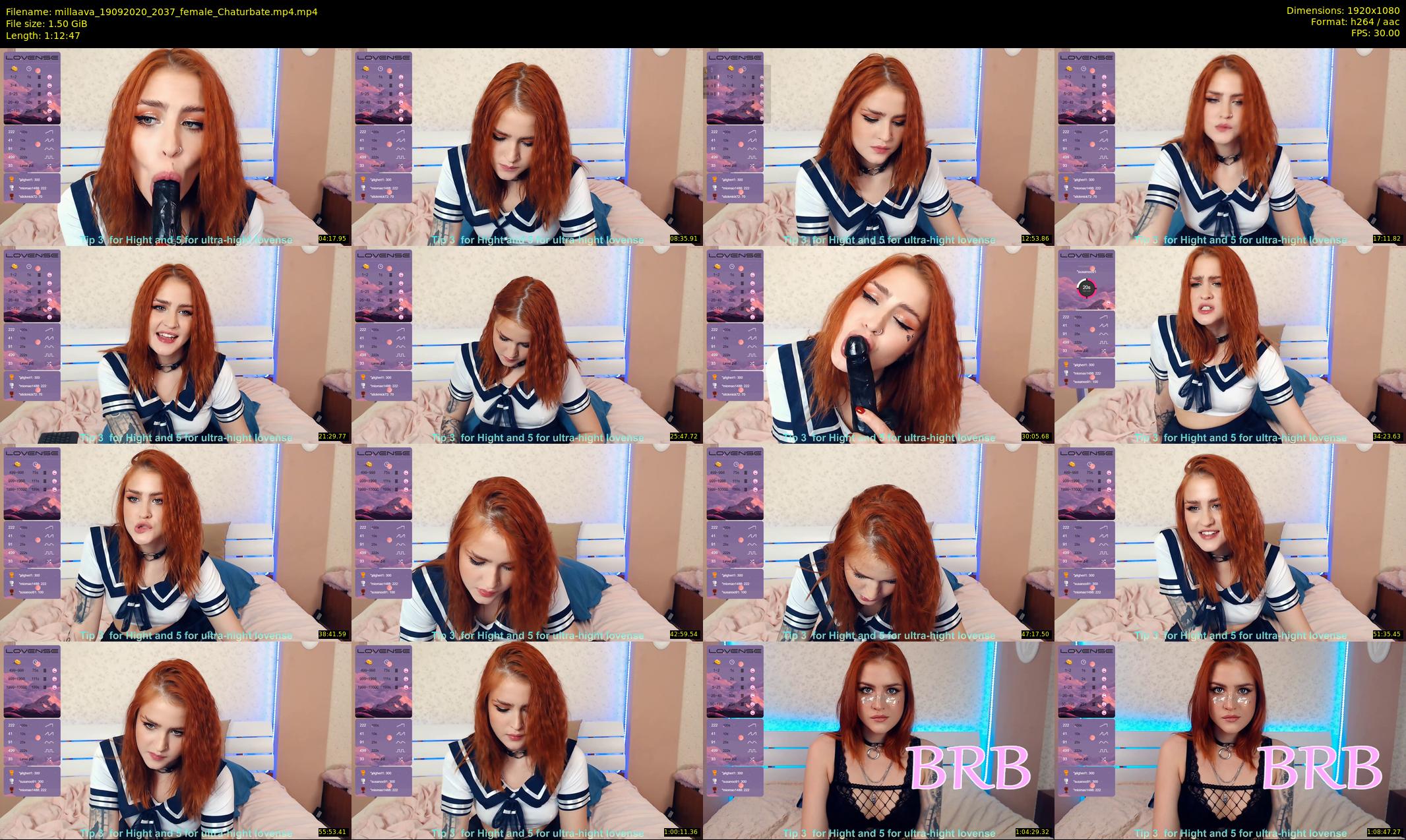 millaava — 73 minute Chaturbate female cam show recording, 1080p, Sep 19, 2020