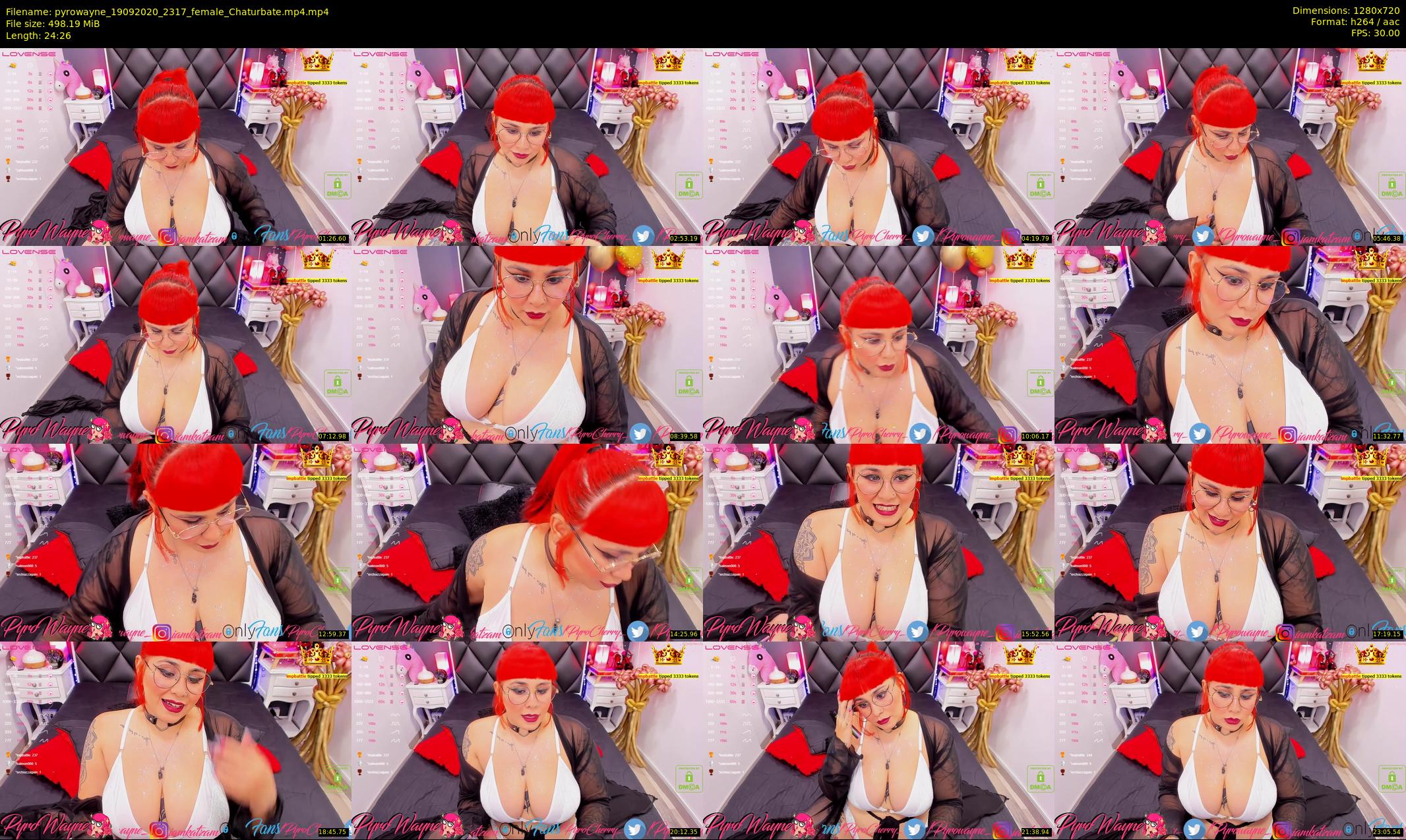 pyrowayne — 25 minute Chaturbate female cam show recording, 720p, Sep 19, 2020