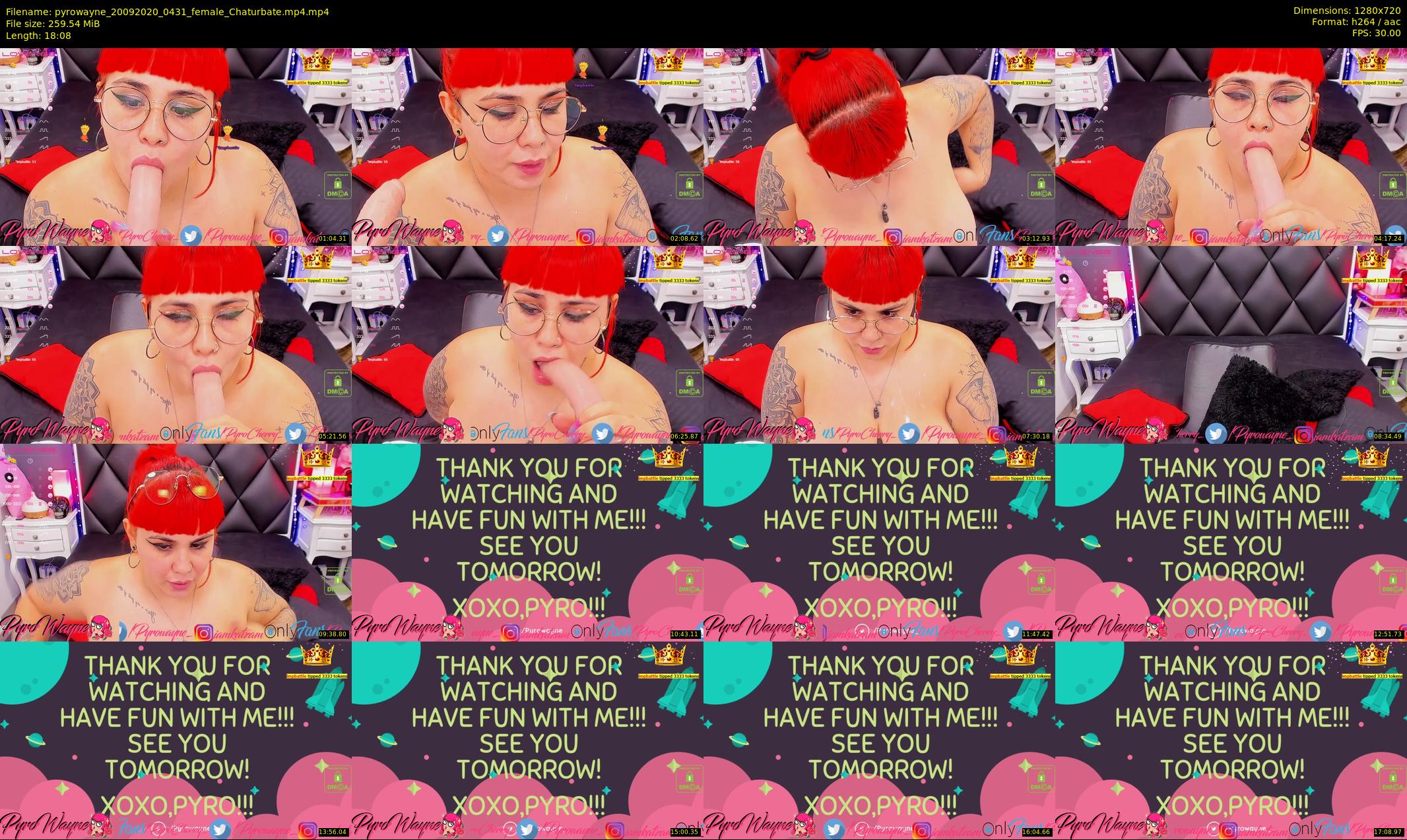 pyrowayne — 19 minute Chaturbate female cam show recording, 720p, Sep 20, 2020