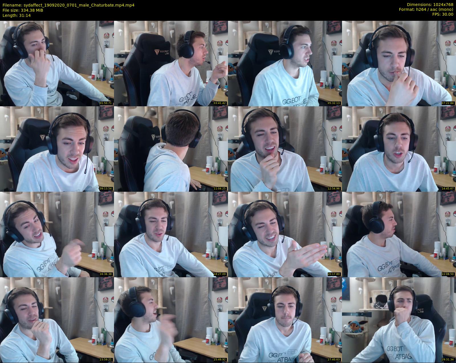 sydaffect — 32 minute Chaturbate male cam show recording, 720p, Sep 19, 2020