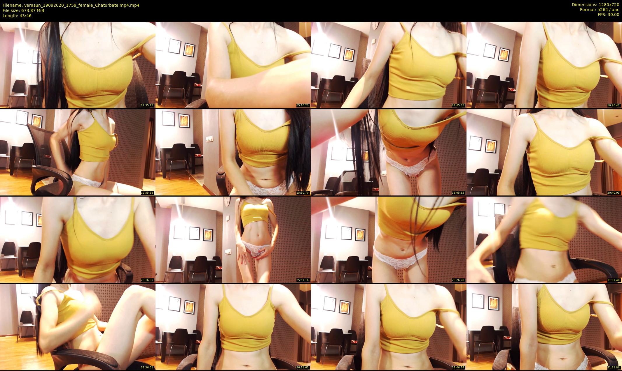 verasun — 44 minute Chaturbate female cam show recording, 720p, Sep 19, 2020