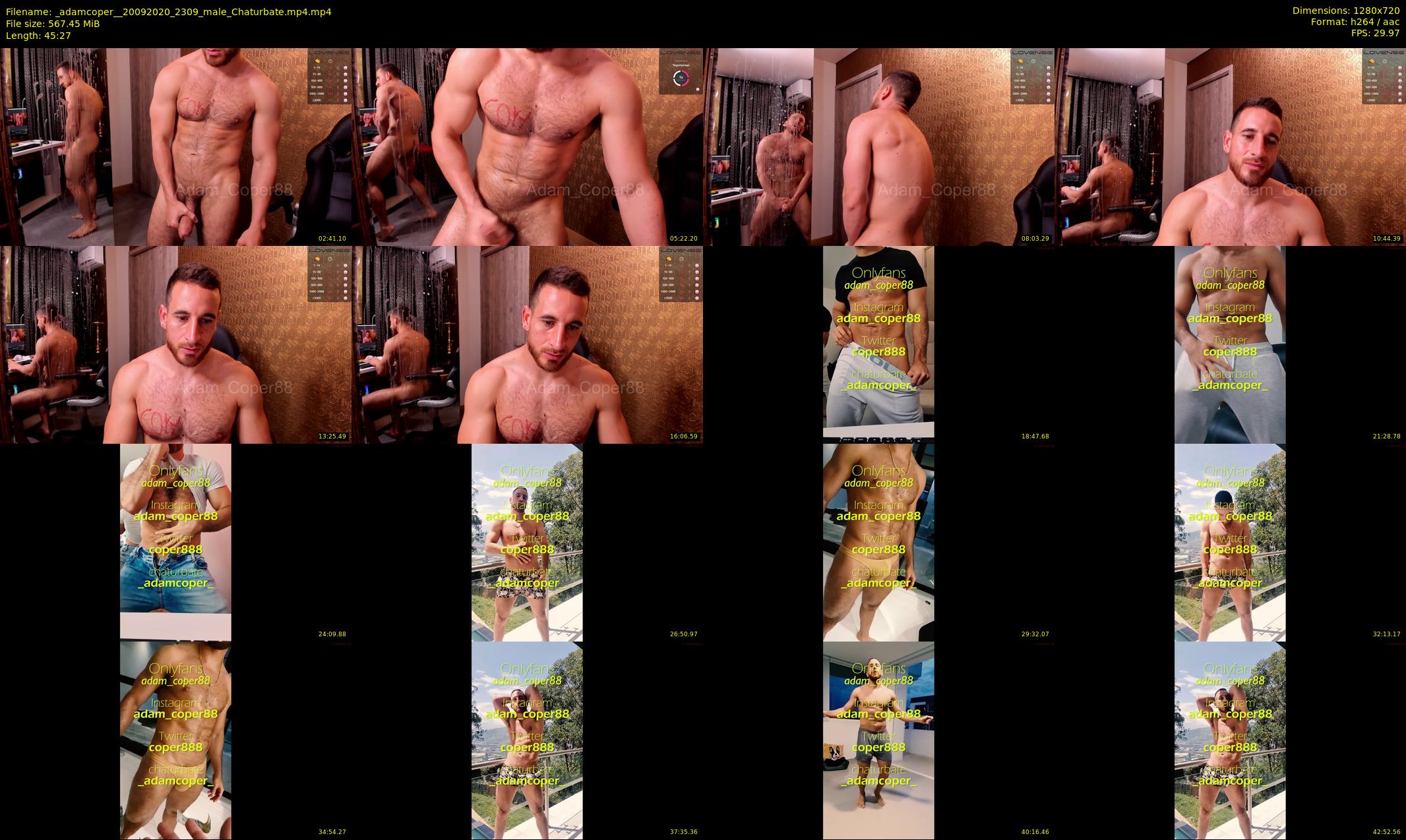 _adamcoper_ — 46 minute Chaturbate male cam show recording, 720p, Sep 20, 2020