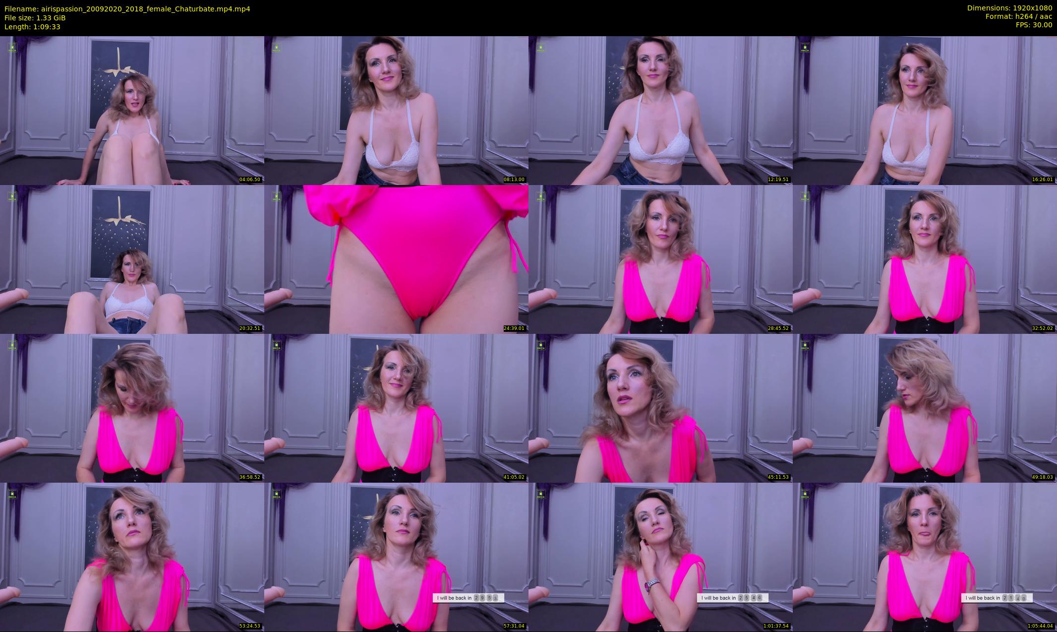 airispassion — 70 minute Chaturbate female cam show recording, 1080p, Sep 20, 2020