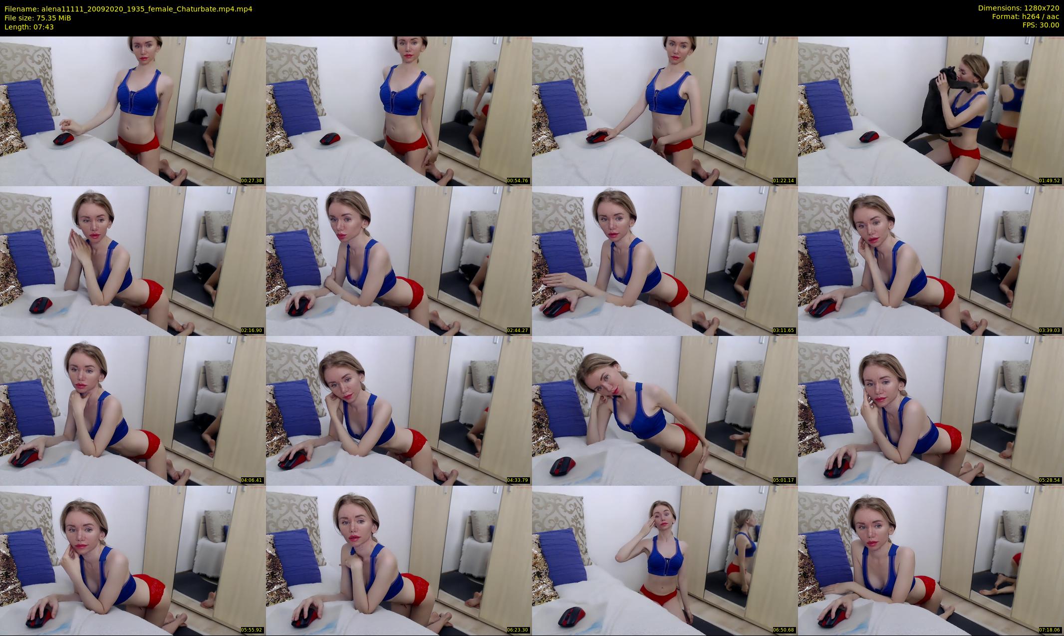 alena11111 — 8 minute Chaturbate female cam show recording, 720p, Sep 20, 2020