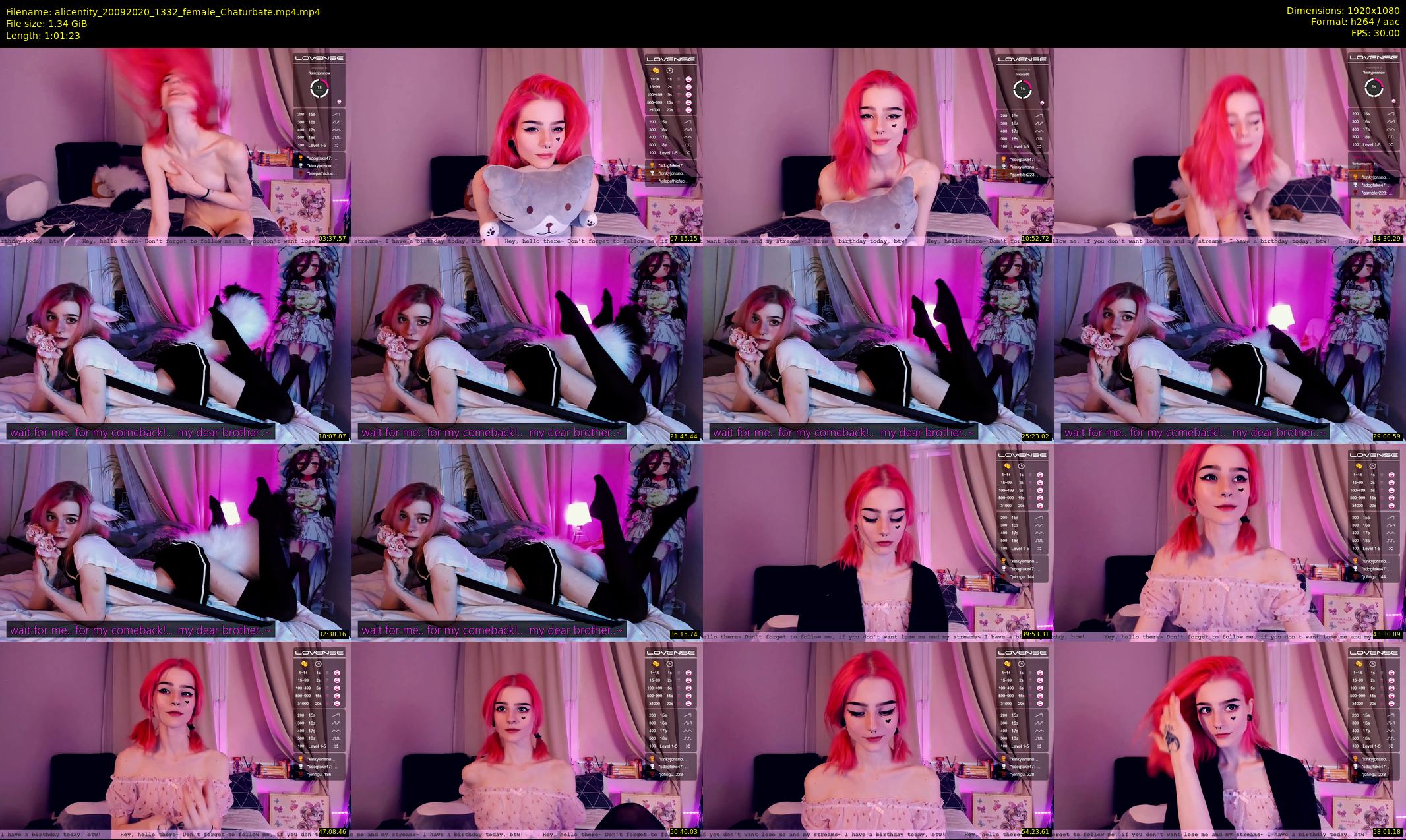 alicentity — 62 minute Chaturbate female cam show recording, 1080p, Sep 20, 2020