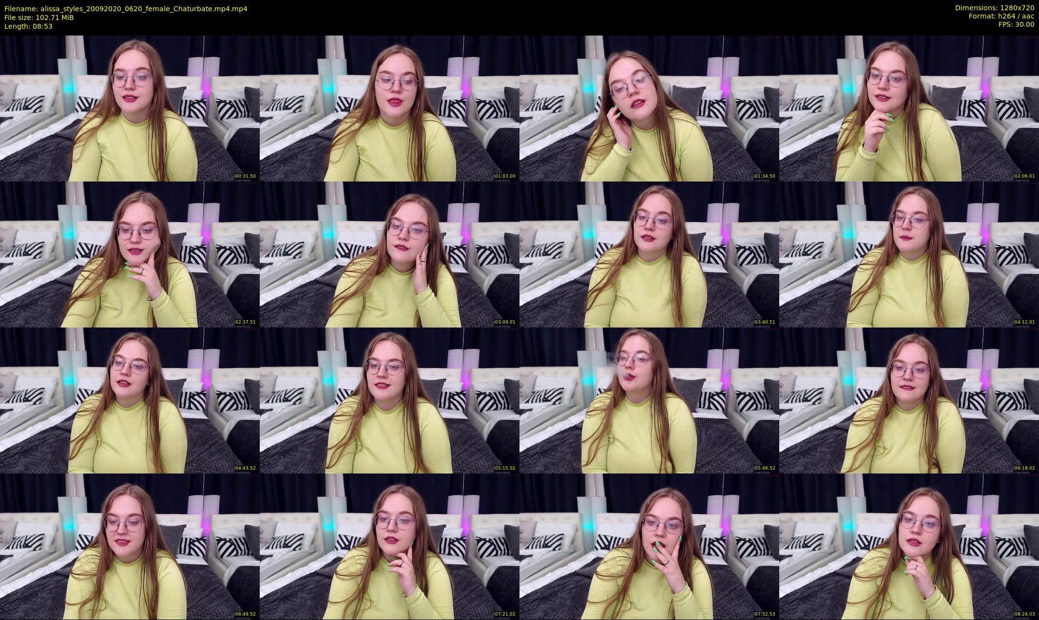 alissa_styles — 9 minute Chaturbate female cam show recording, 720p, Sep 20, 2020