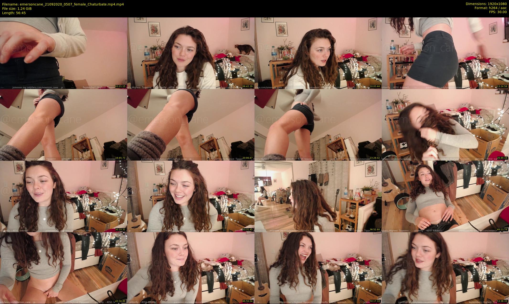 emersoncane — 57 minute Chaturbate female cam show recording, 1080p, Sep 21, 2020