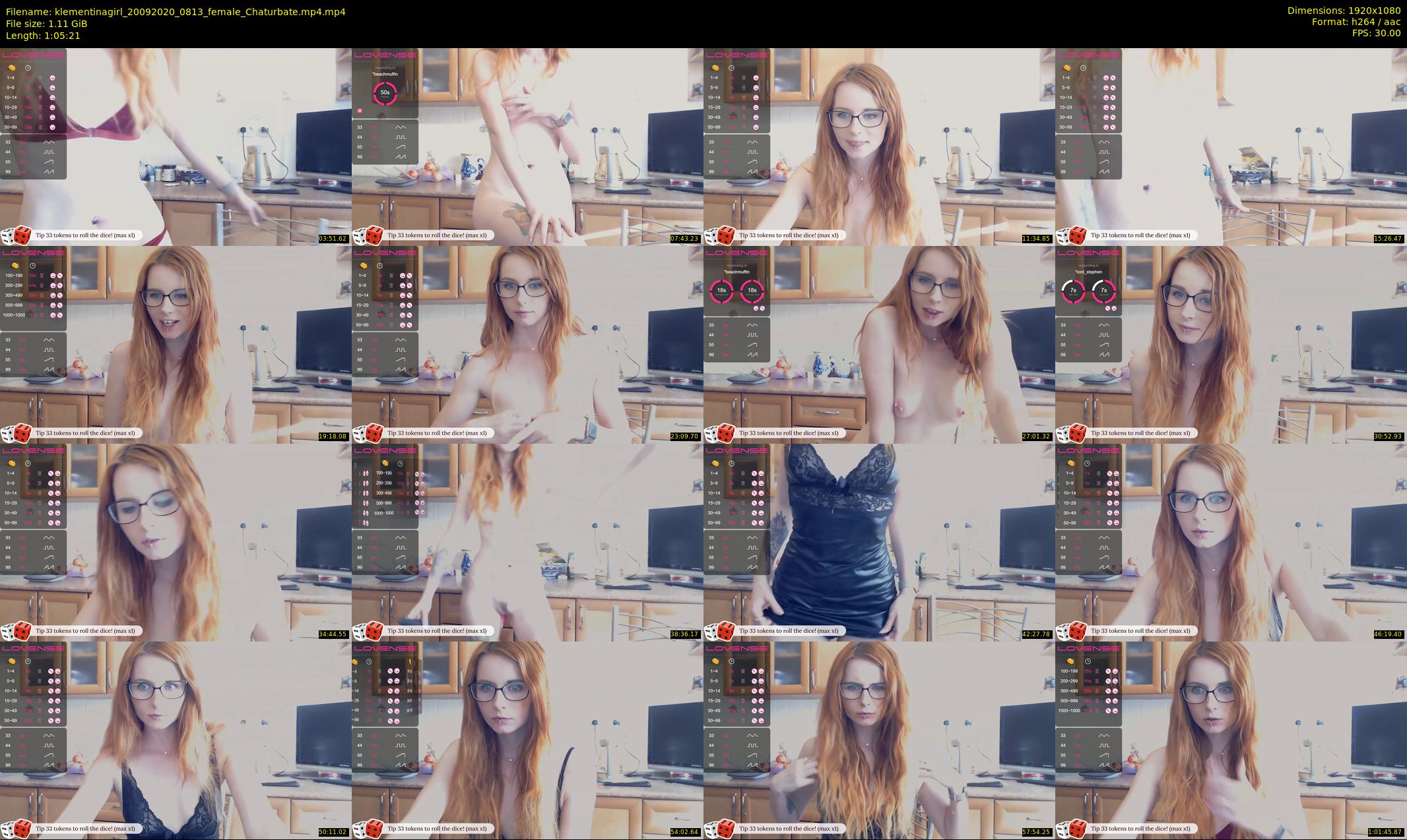 klementinagirl — 66 minute Chaturbate female cam show recording, 1080p, Sep 20, 2020