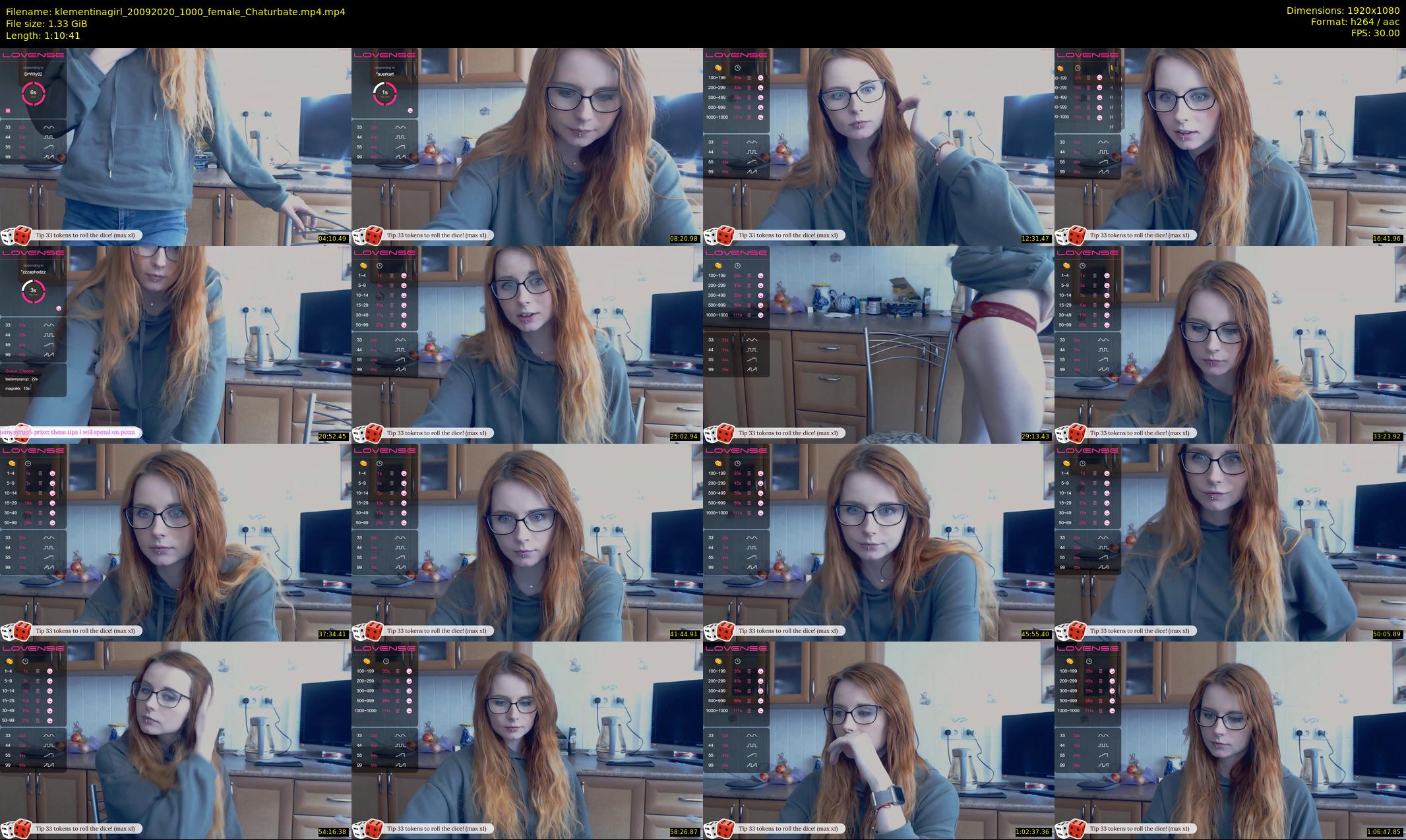 klementinagirl — 71 minute Chaturbate female cam show recording, 1080p, Sep 20, 2020