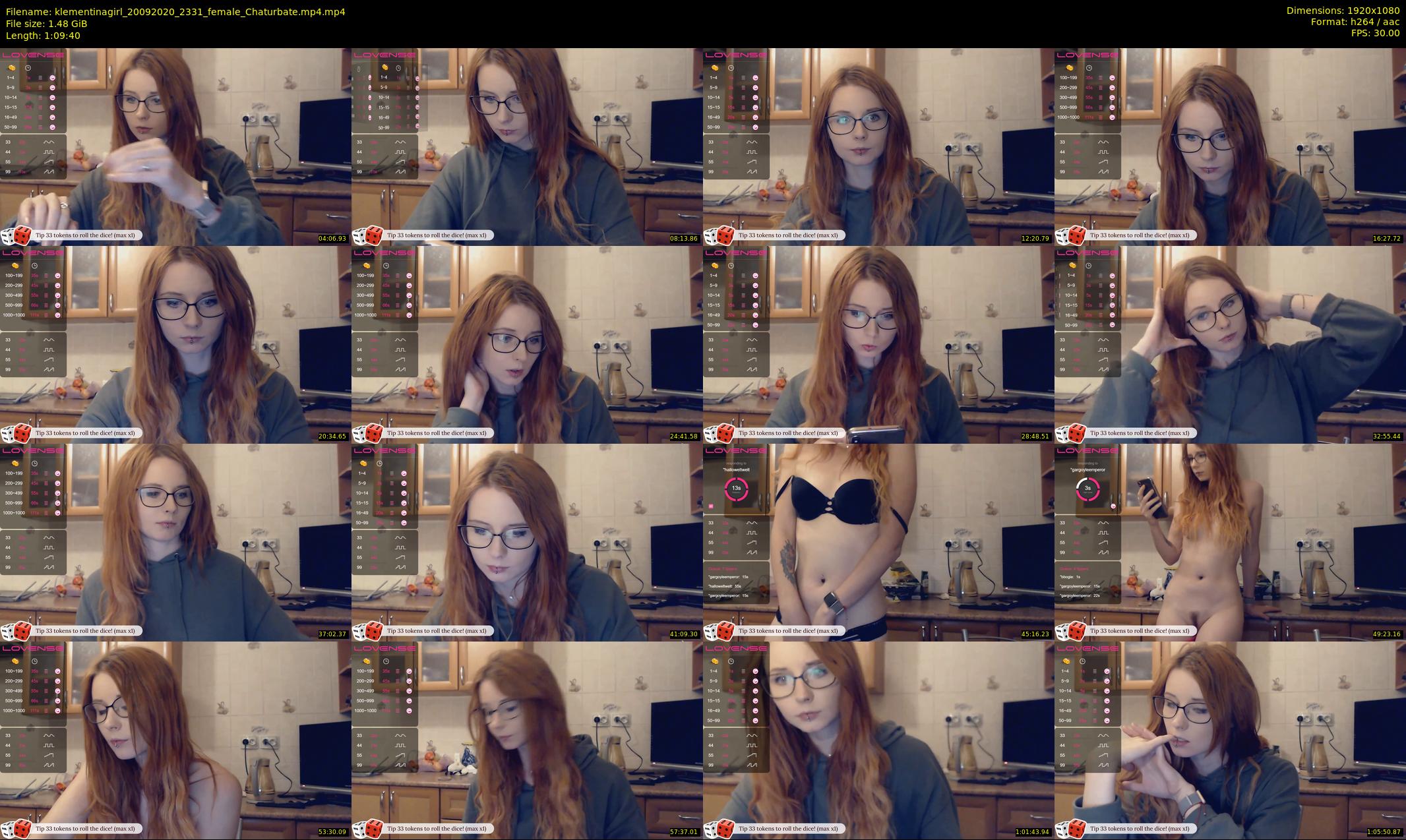 klementinagirl — 70 minute Chaturbate female cam show recording, 1080p, Sep 20, 2020
