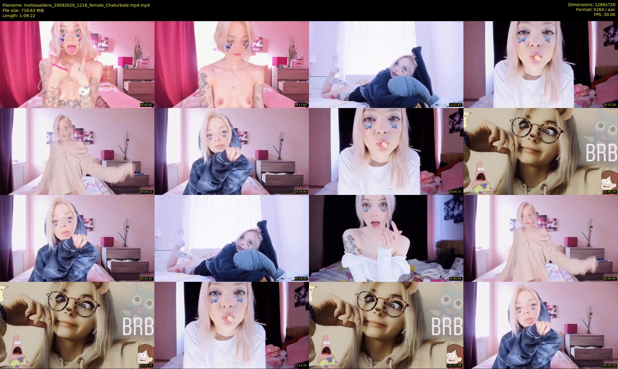 melissaallens — 70 minute Chaturbate female cam show recording, 720p, Sep 20, 2020