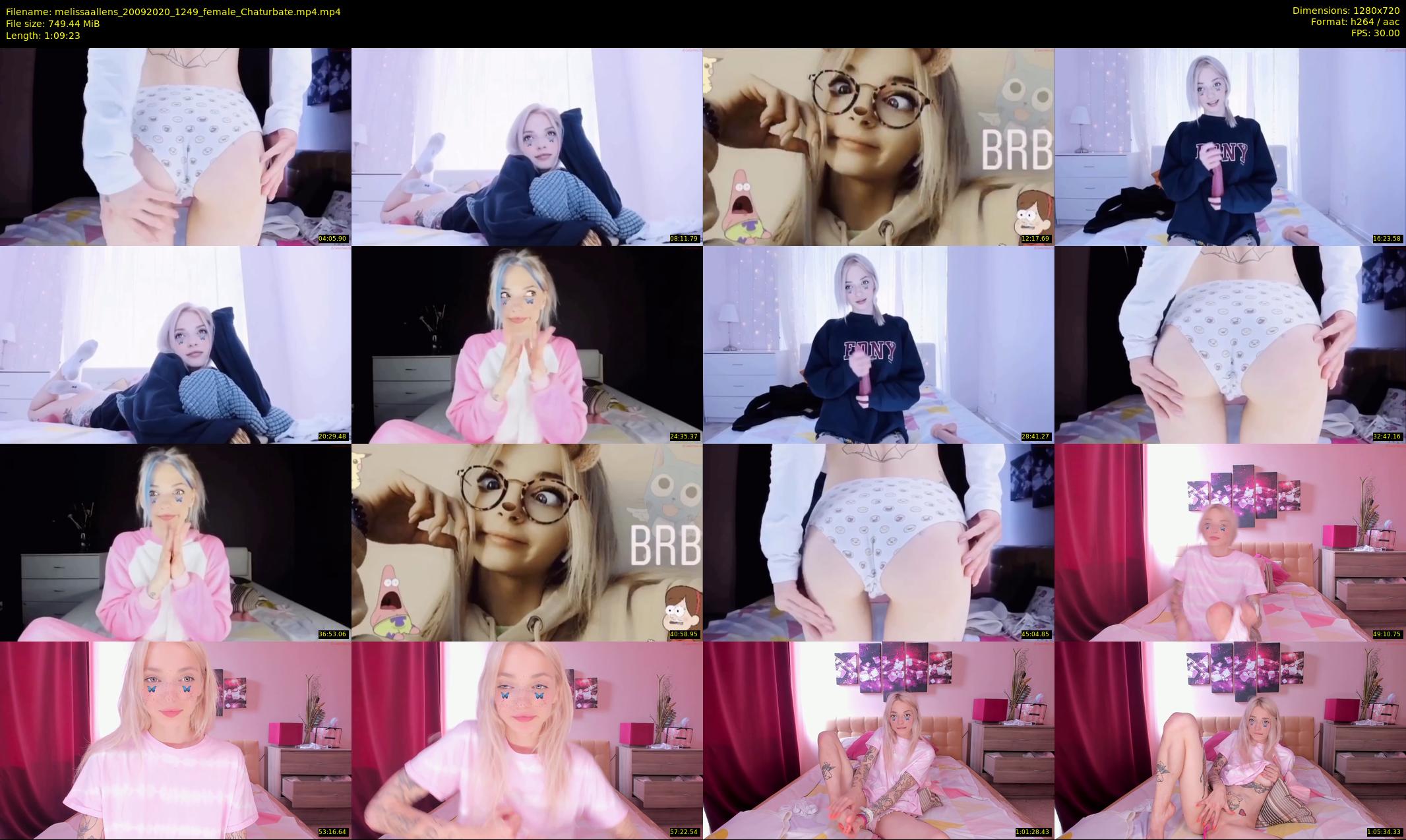 melissaallens — 70 minute Chaturbate female cam show recording, 720p, Sep 20, 2020