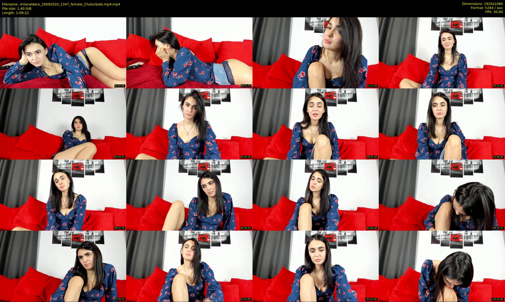 milanatwice — 70 minute Chaturbate female cam show recording, 1080p, Sep 20, 2020