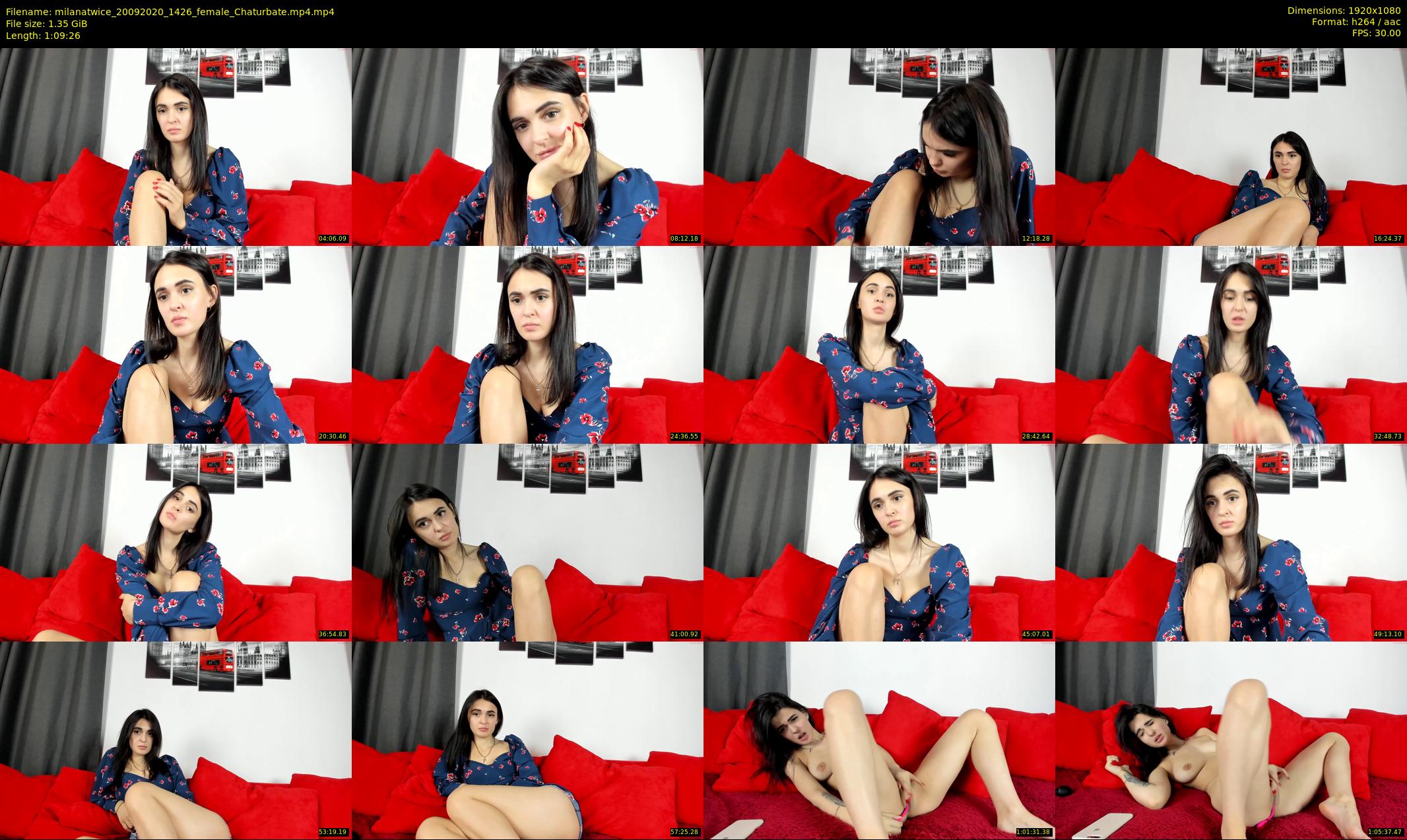 milanatwice — 70 minute Chaturbate female cam show recording, 1080p, Sep 20, 2020
