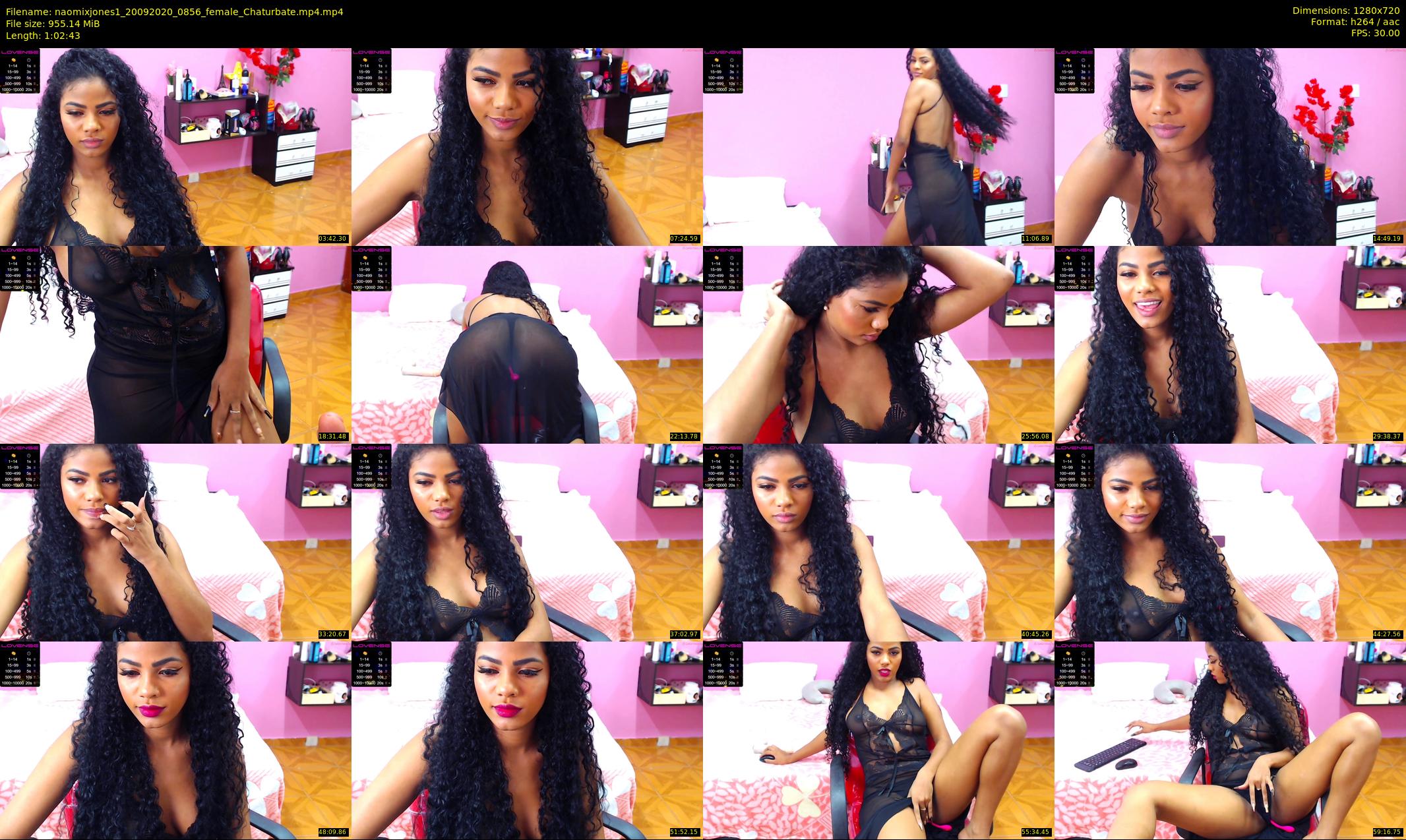 naomixjones1 — 63 minute Chaturbate female cam show recording, 720p, Sep 20, 2020