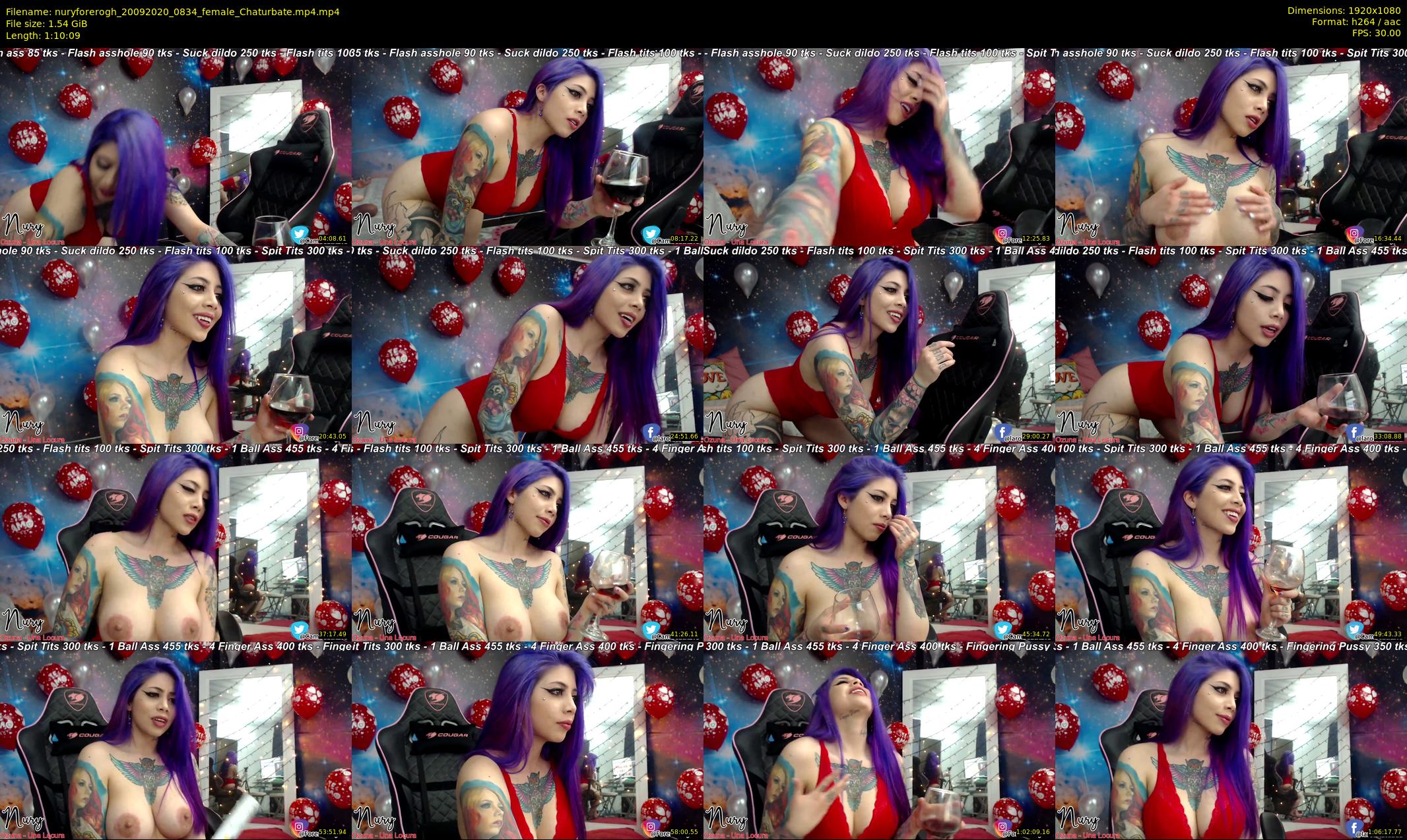 nuryforerogh — 71 minute Chaturbate female cam show recording, 1080p, Sep 20, 2020