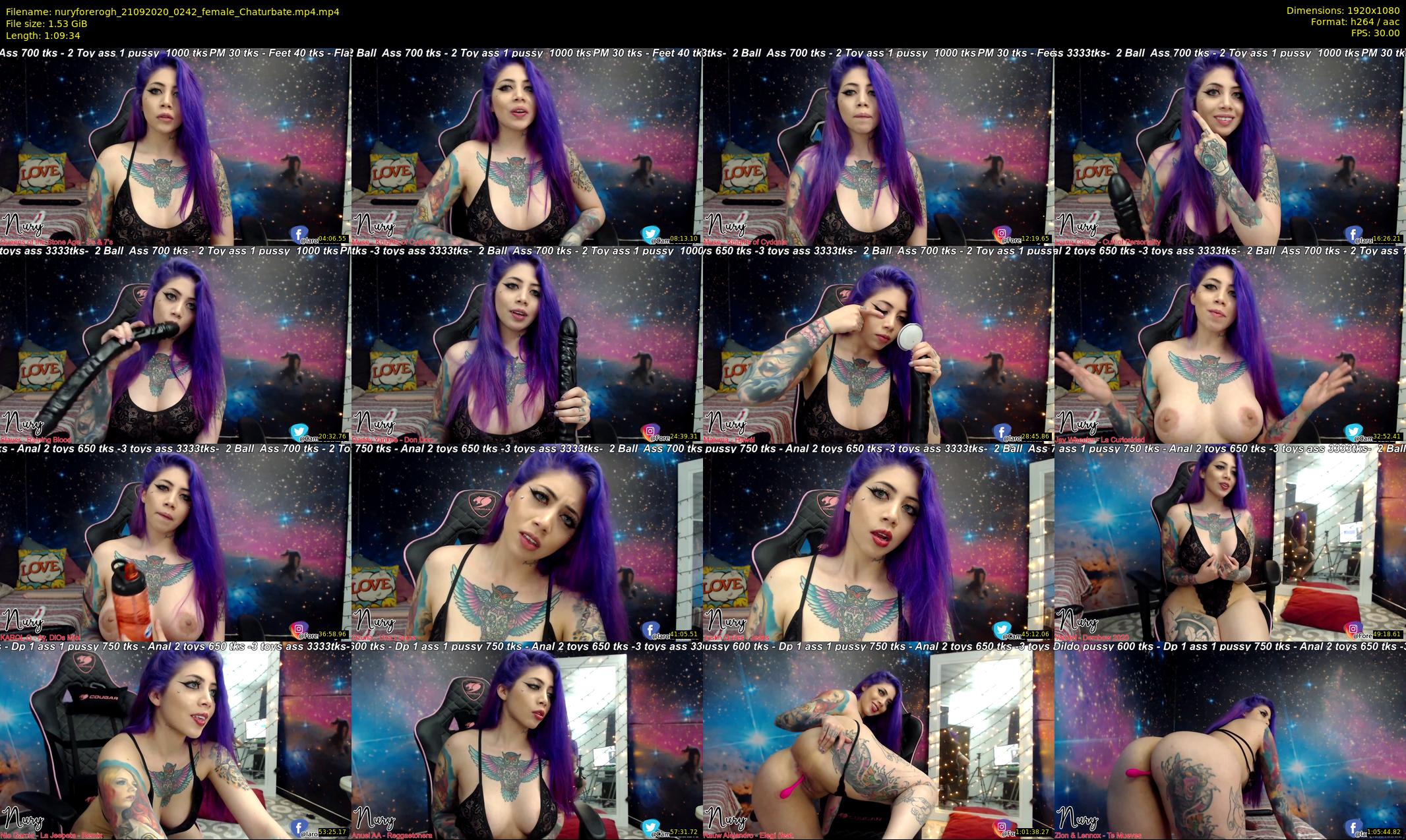 nuryforerogh — 70 minute Chaturbate female cam show recording, 1080p, Sep 21, 2020