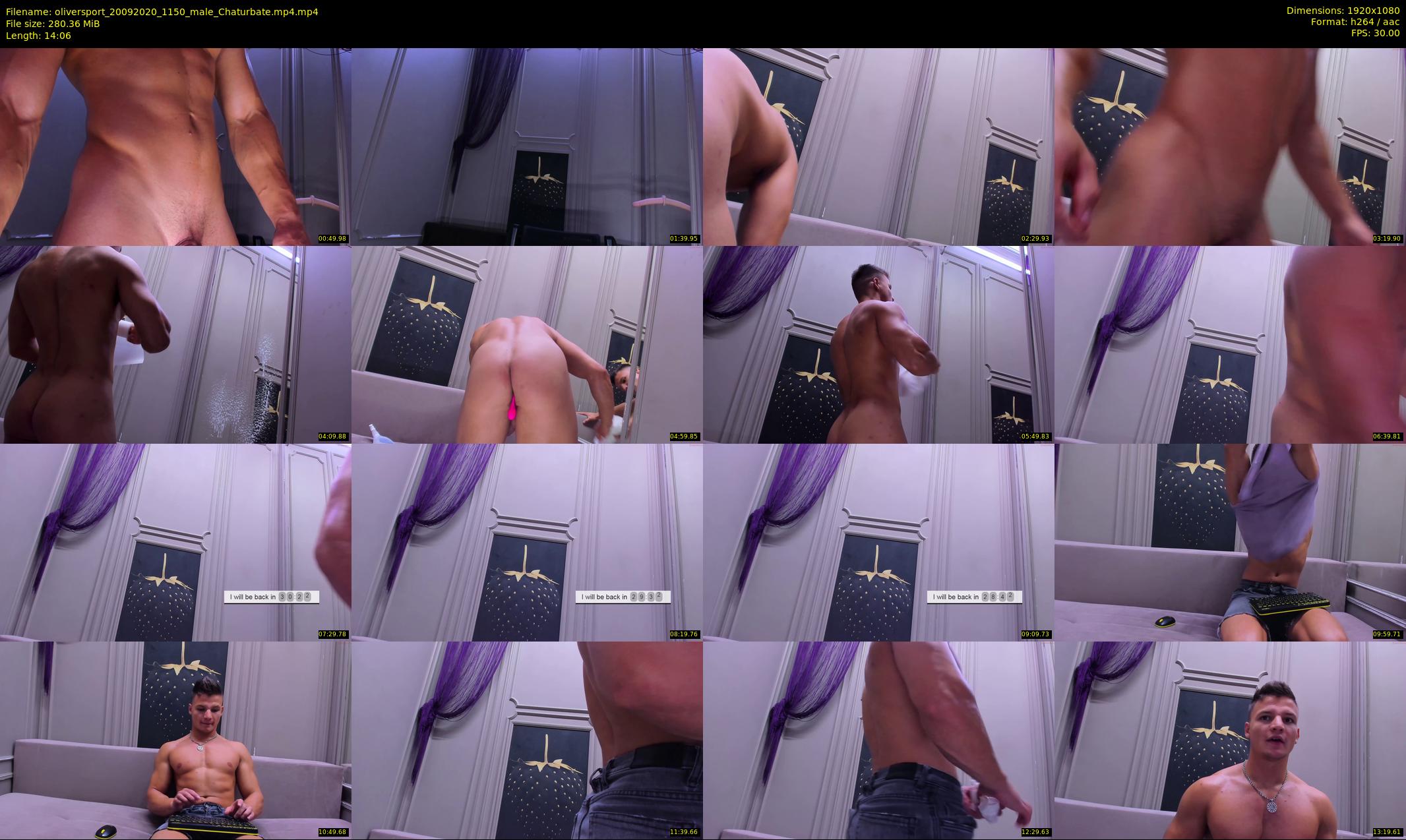 oliversport — 15 minute Chaturbate male cam show recording, 1080p, Sep 20, 2020