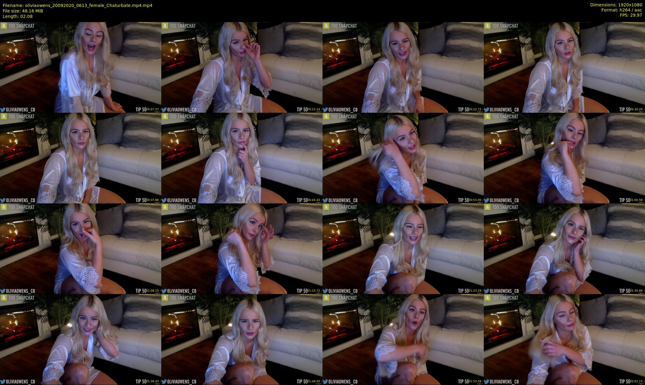 oliviaowens — 3 minute Chaturbate female cam show recording, 1080p, Sep 20, 2020