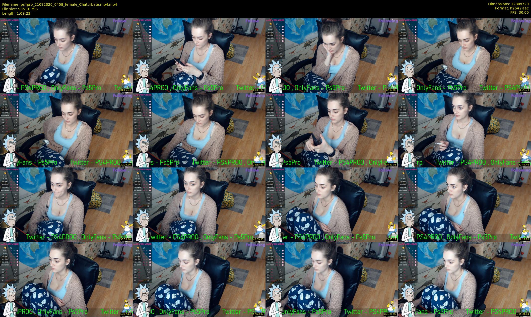 ps4pro — 70 minute Chaturbate female cam show recording, 720p, Sep 21, 2020
