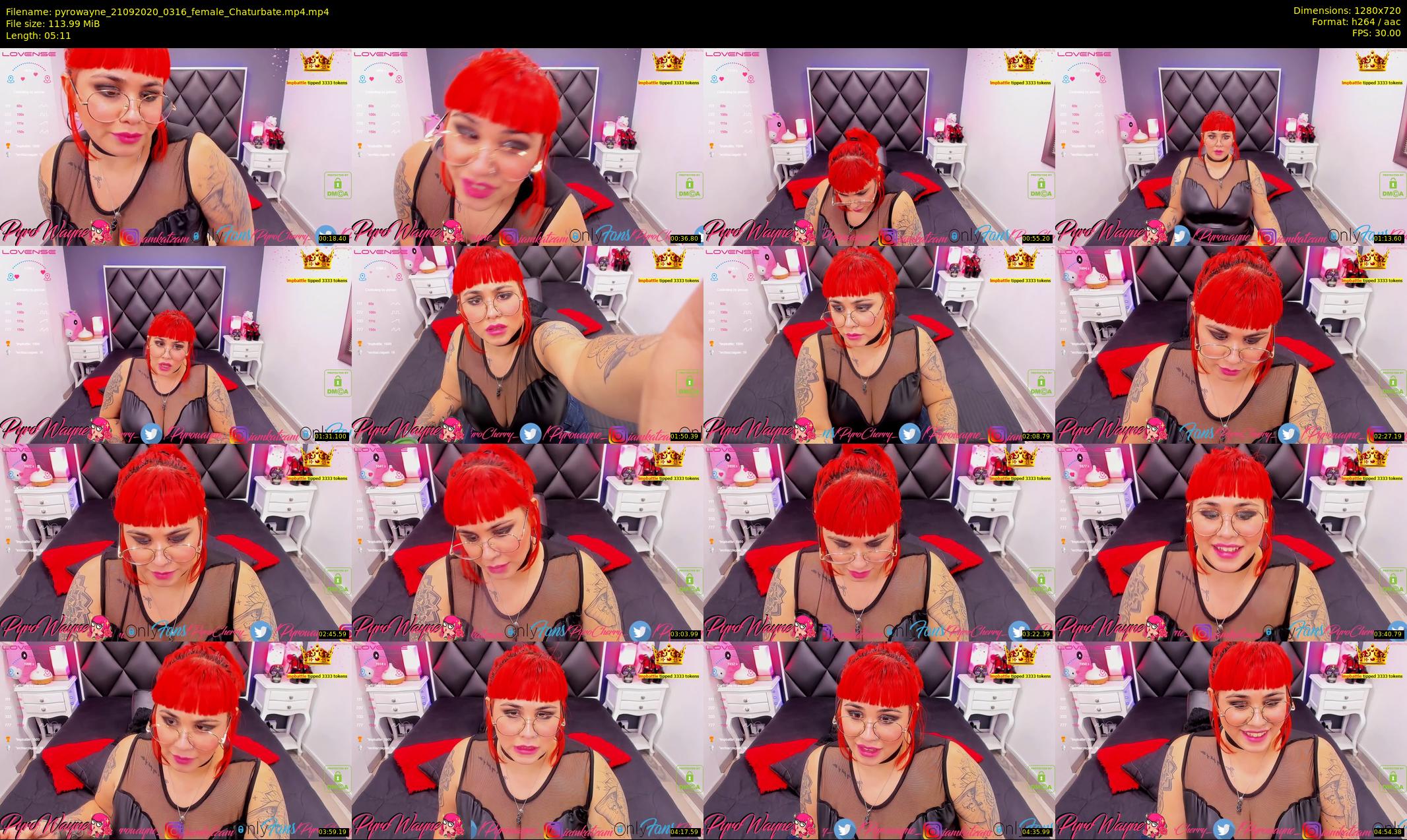 pyrowayne — 6 minute Chaturbate female cam show recording, 720p, Sep 21, 2020