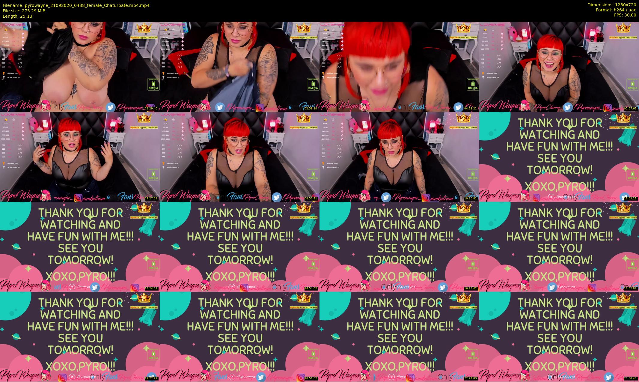 pyrowayne — 26 minute Chaturbate female cam show recording, 720p, Sep 21, 2020