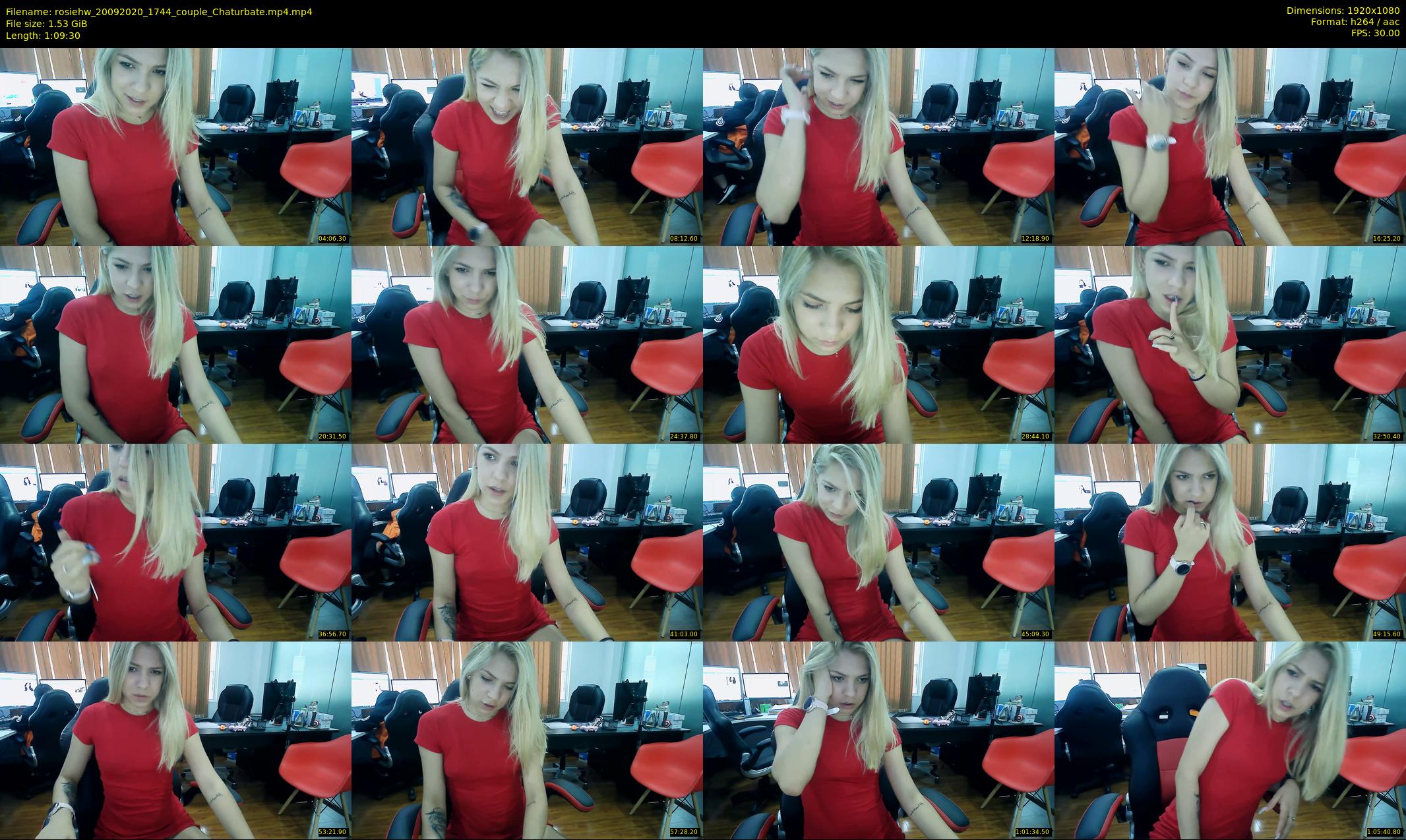 rosiehw — 70 minute Chaturbate couple cam show recording, 1080p, Sep 20, 2020