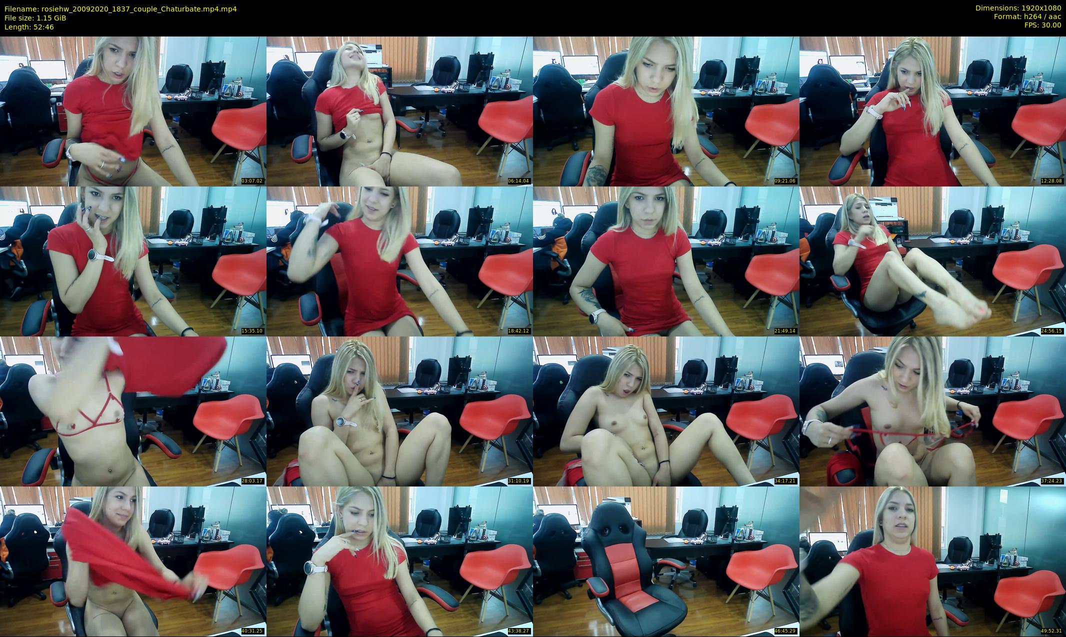 rosiehw — 53 minute Chaturbate couple cam show recording, 1080p, Sep 20, 2020
