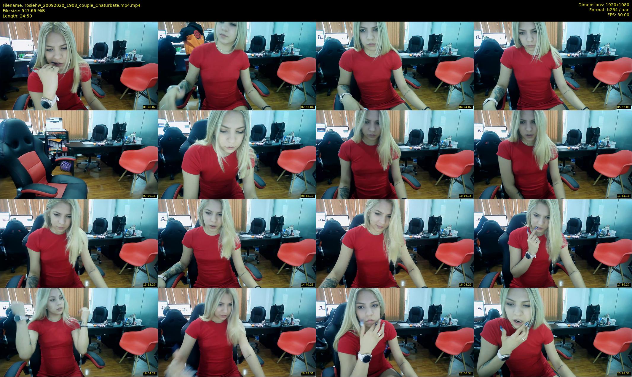 rosiehw — 25 minute Chaturbate couple cam show recording, 1080p, Sep 20, 2020