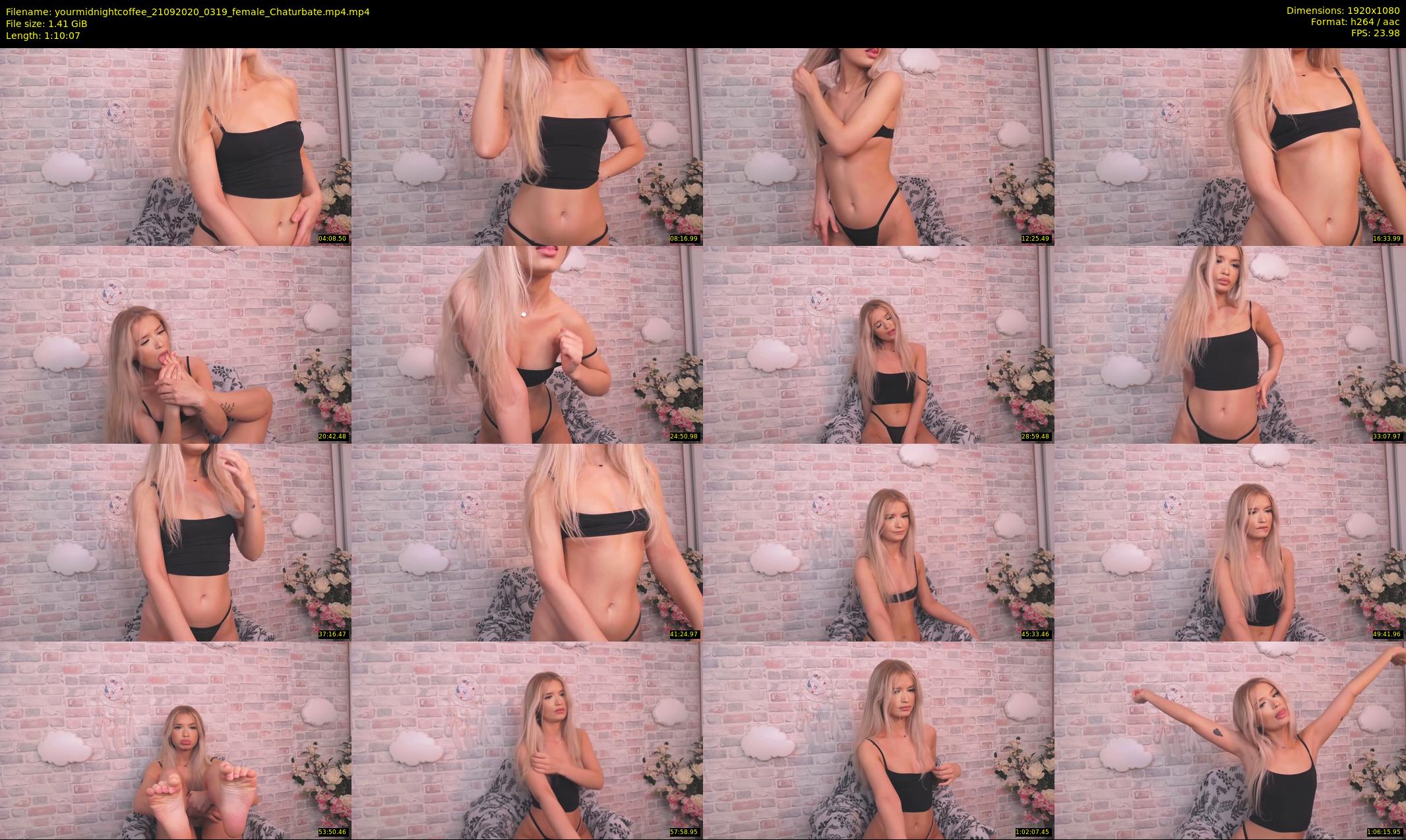 yourmidnightcoffee — 71 minute Chaturbate female cam show recording, 1080p, Sep 21, 2020